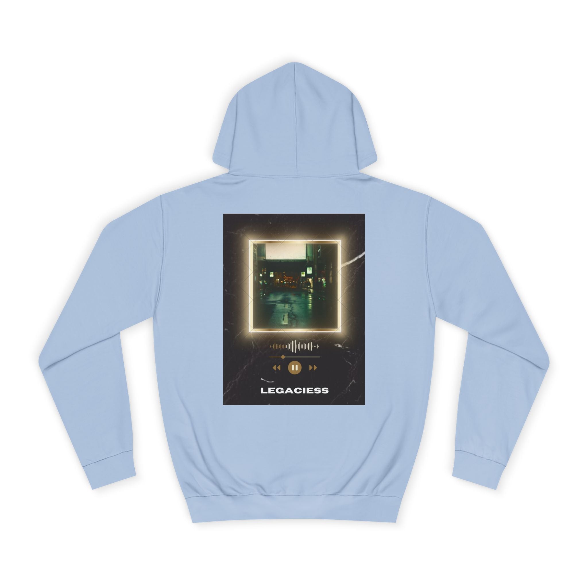 College Hoodie — Retro Neon Square Album Art Design