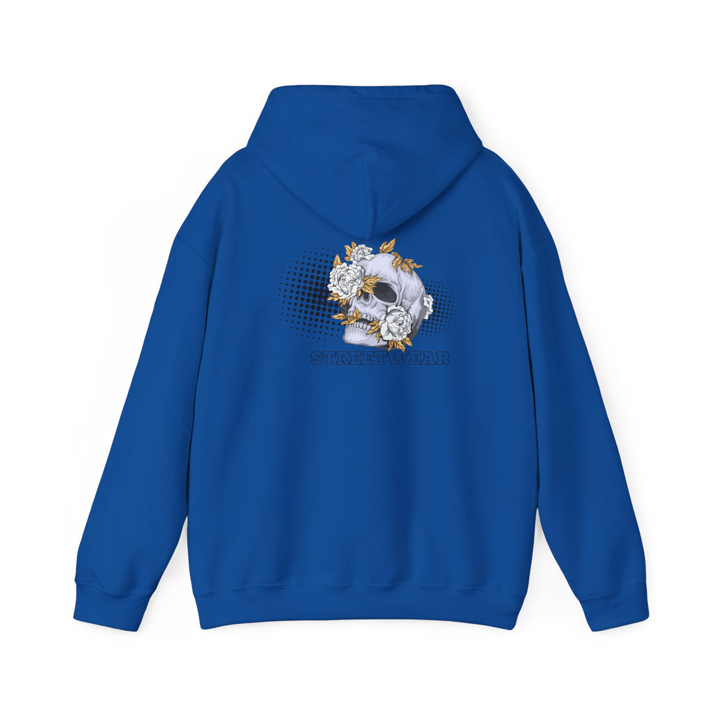 Floral Skull Hoodie — Vintage Botanical Skull Graphic Sweatshirt