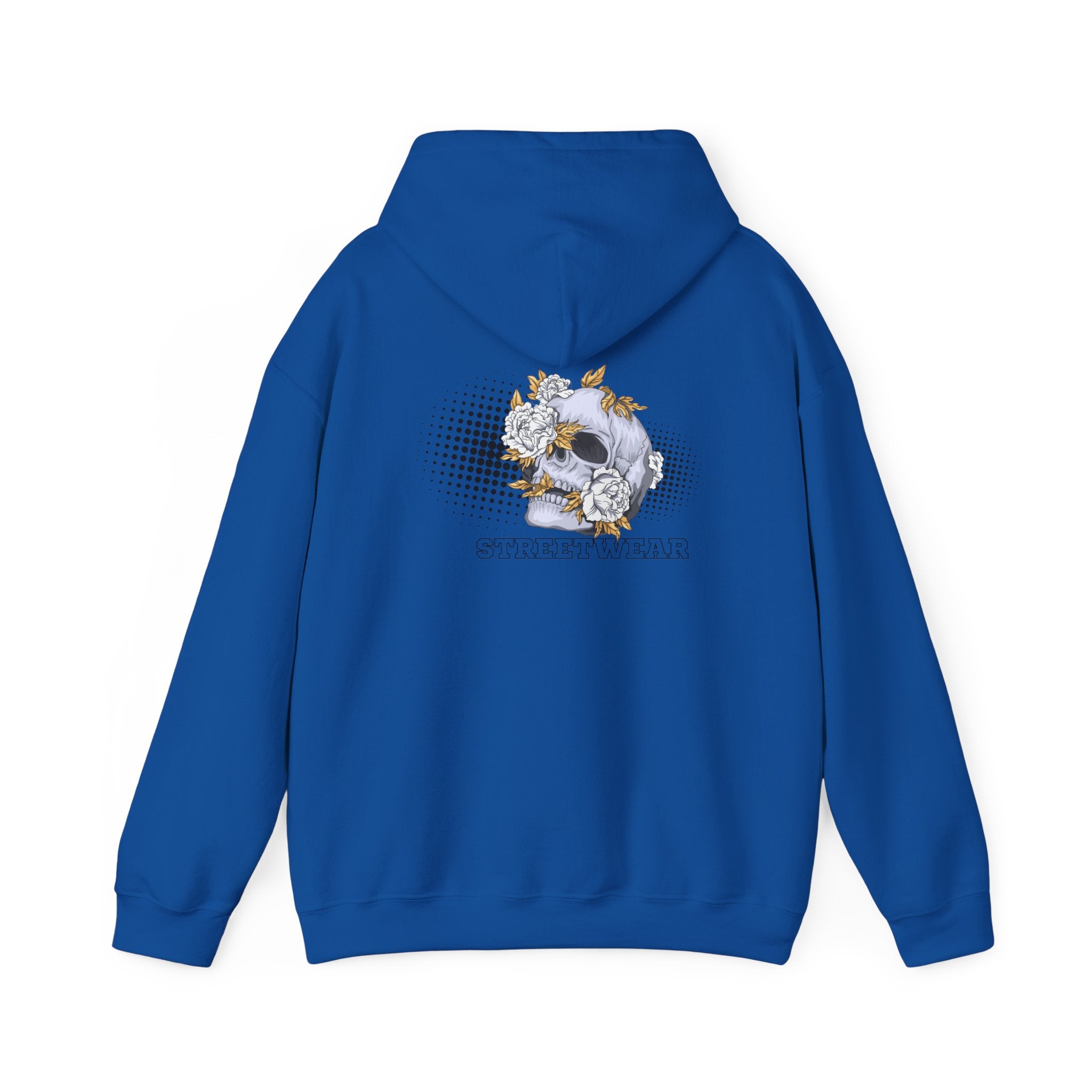 Floral Skull Hoodie — Vintage Botanical Skull Graphic Sweatshirt