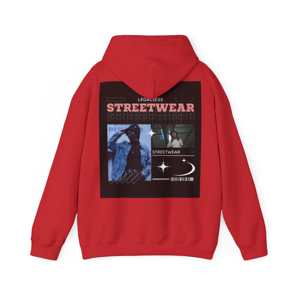 Streetwear Collage Hoodie — Retro Urban Graphic Sweatshirt
