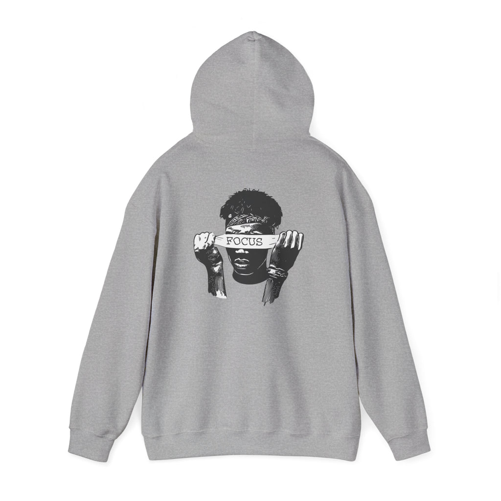 Focus Graphic Hoodie — Monochrome Motivational Streetwear