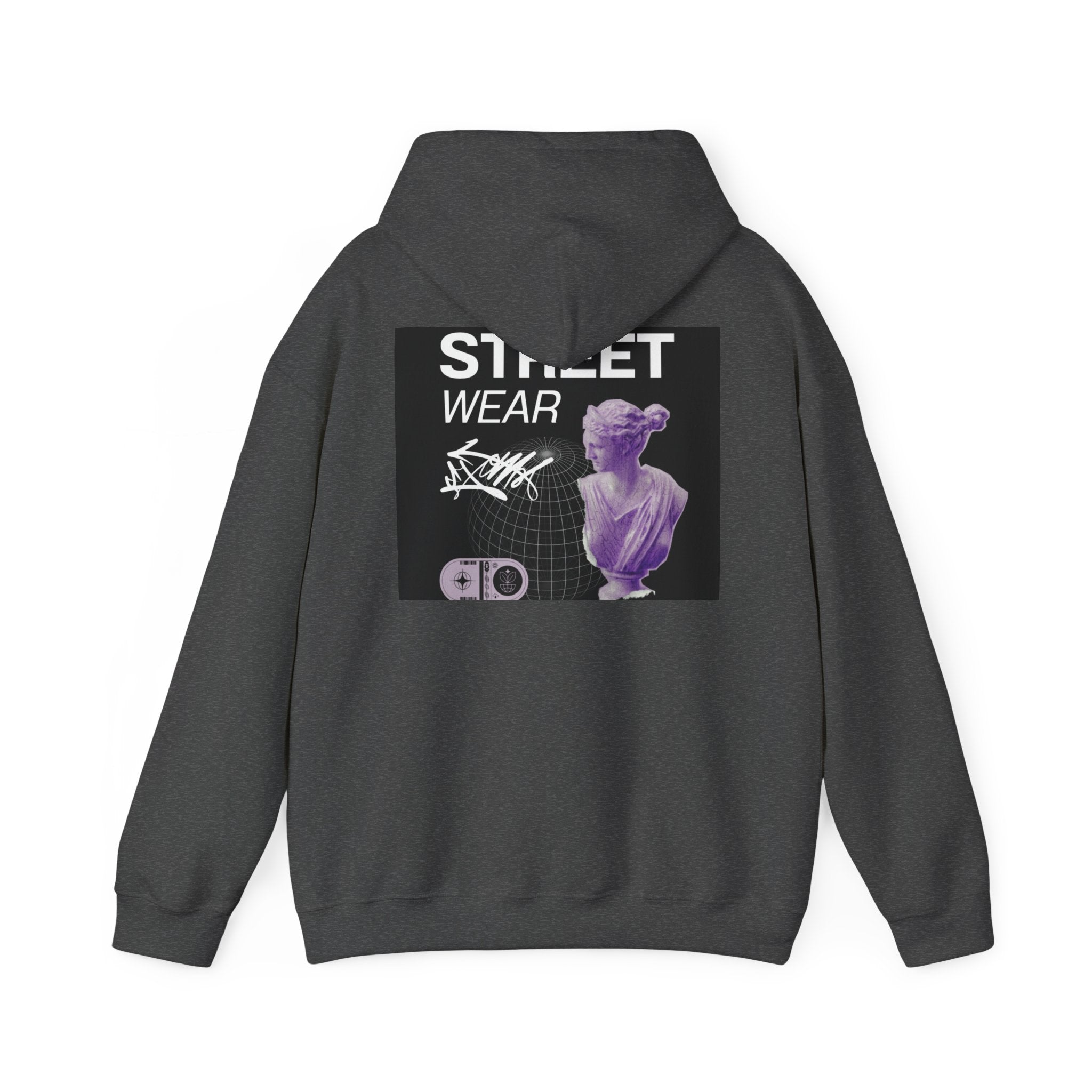Streetwear Hoodie — 'STREET WEAR' Vaporwave Statue Graphic Pullover