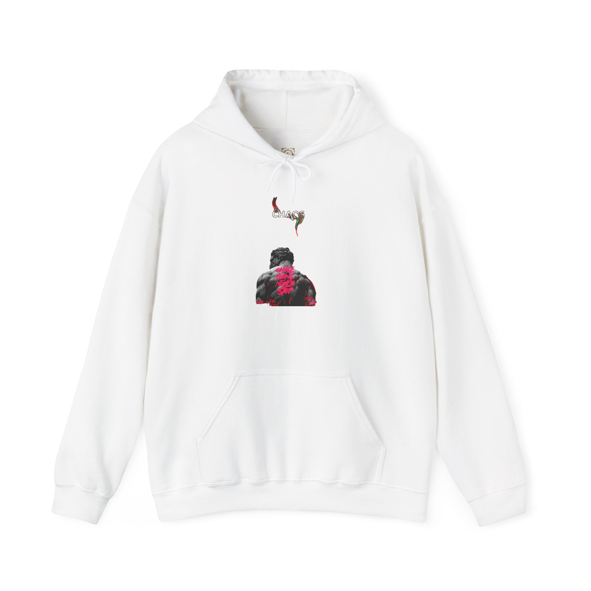 Smoky Rose Backprint Hoodie — Floral Skull Streetwear Pullover
