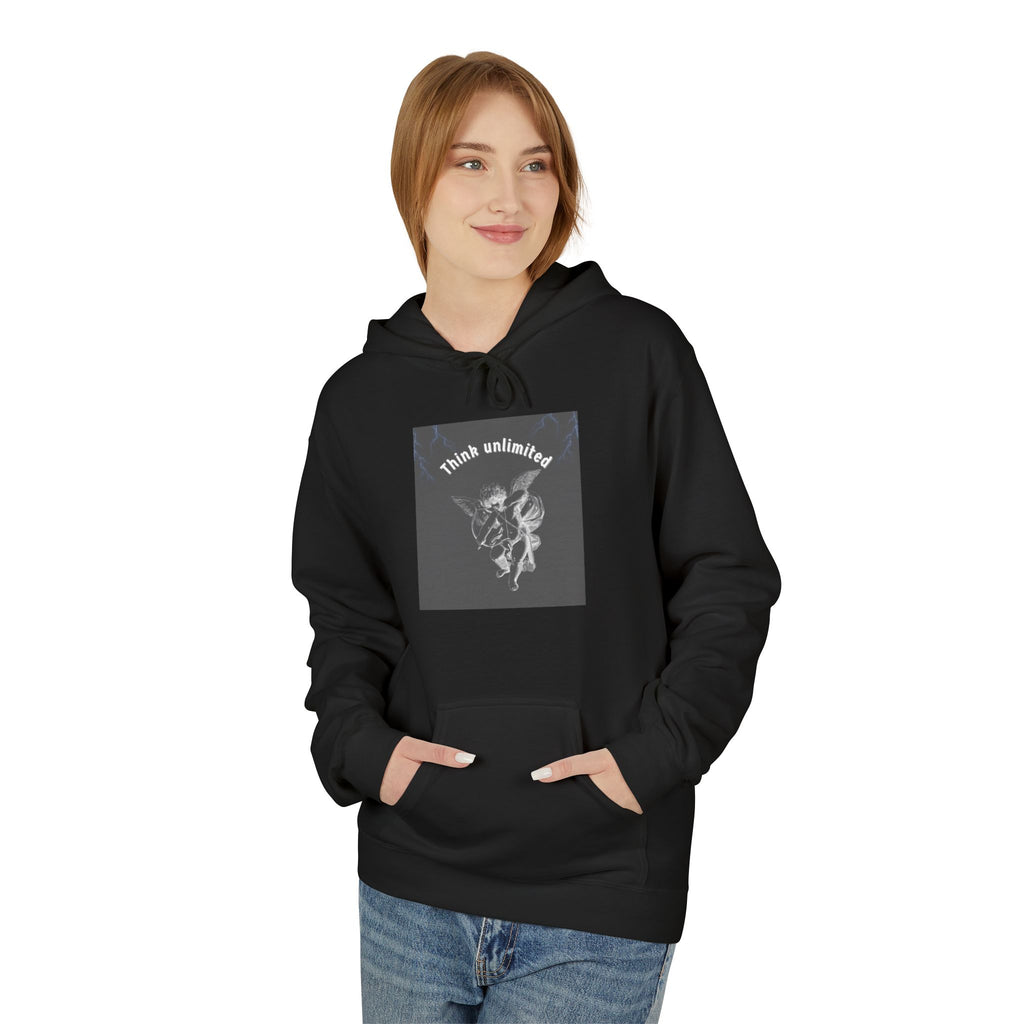Think Unlimited Hoodie — Inspirational Angel Graphic Pullover