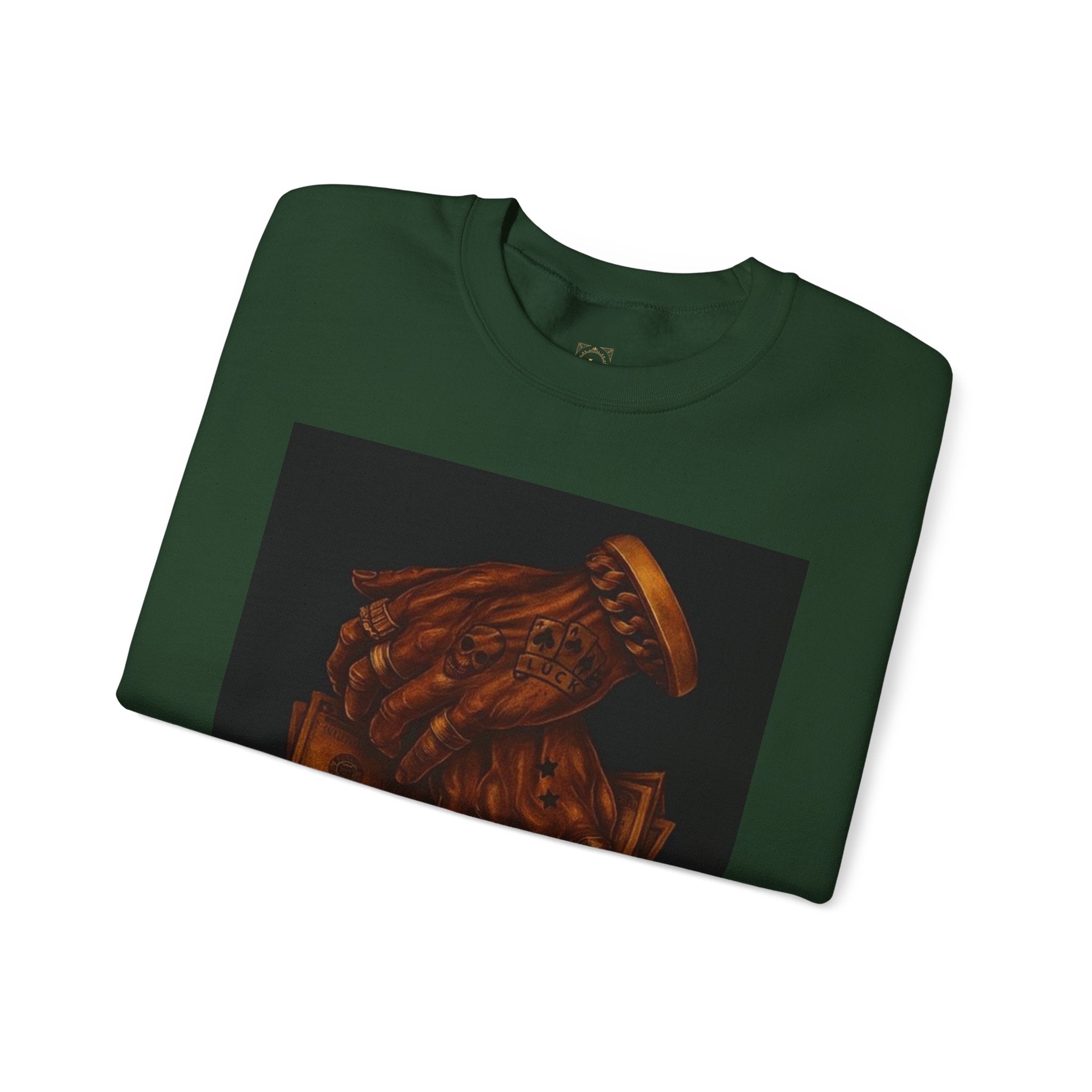 Crewneck Sweatshirt — 'Money Biggest Power' Graphic Pullover