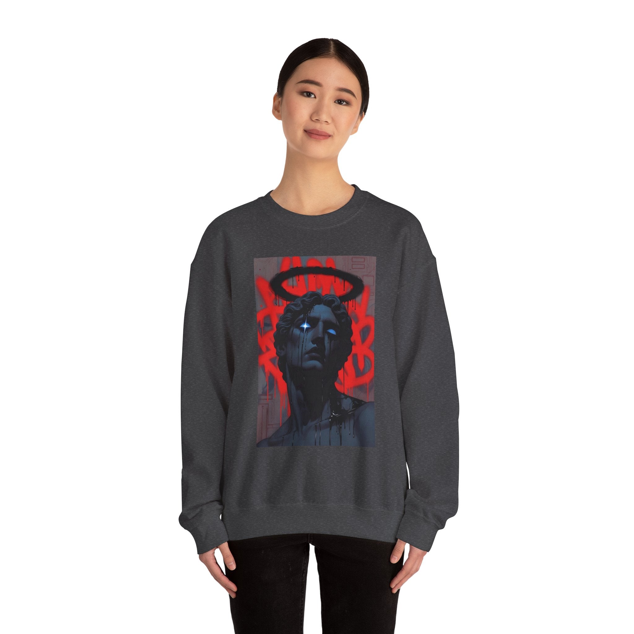 Street Art Statue Crewneck Sweatshirt