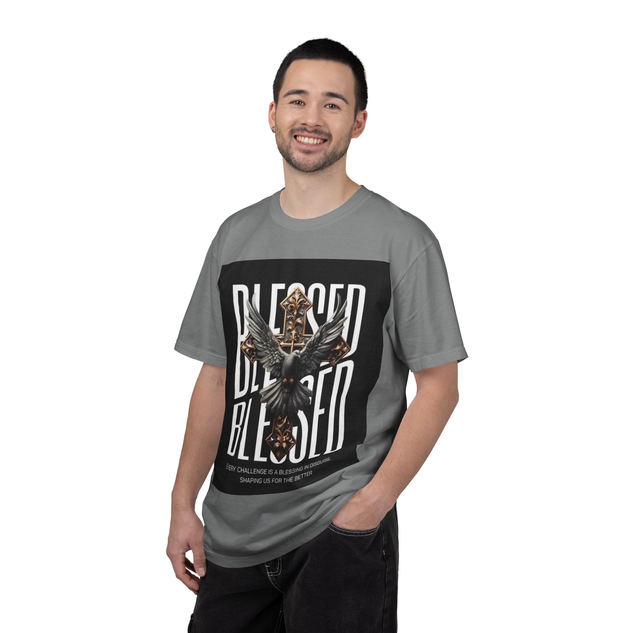 Blessed Dove Graphic T-Shirt — "BLESSED" Faith-Inspired Tee
