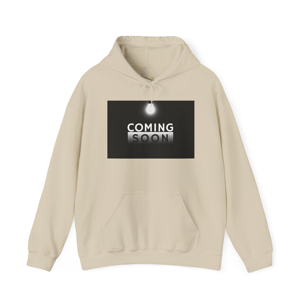 Coming Soon Hoodie - Minimal Neon Sign Pullover