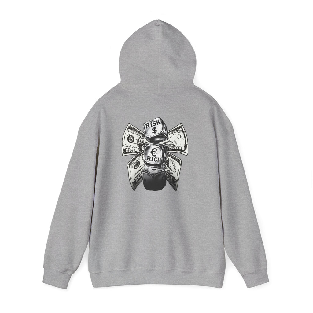 Money Bow Hoodie — Graphic Dollar Knot “Get Rich” Pullover