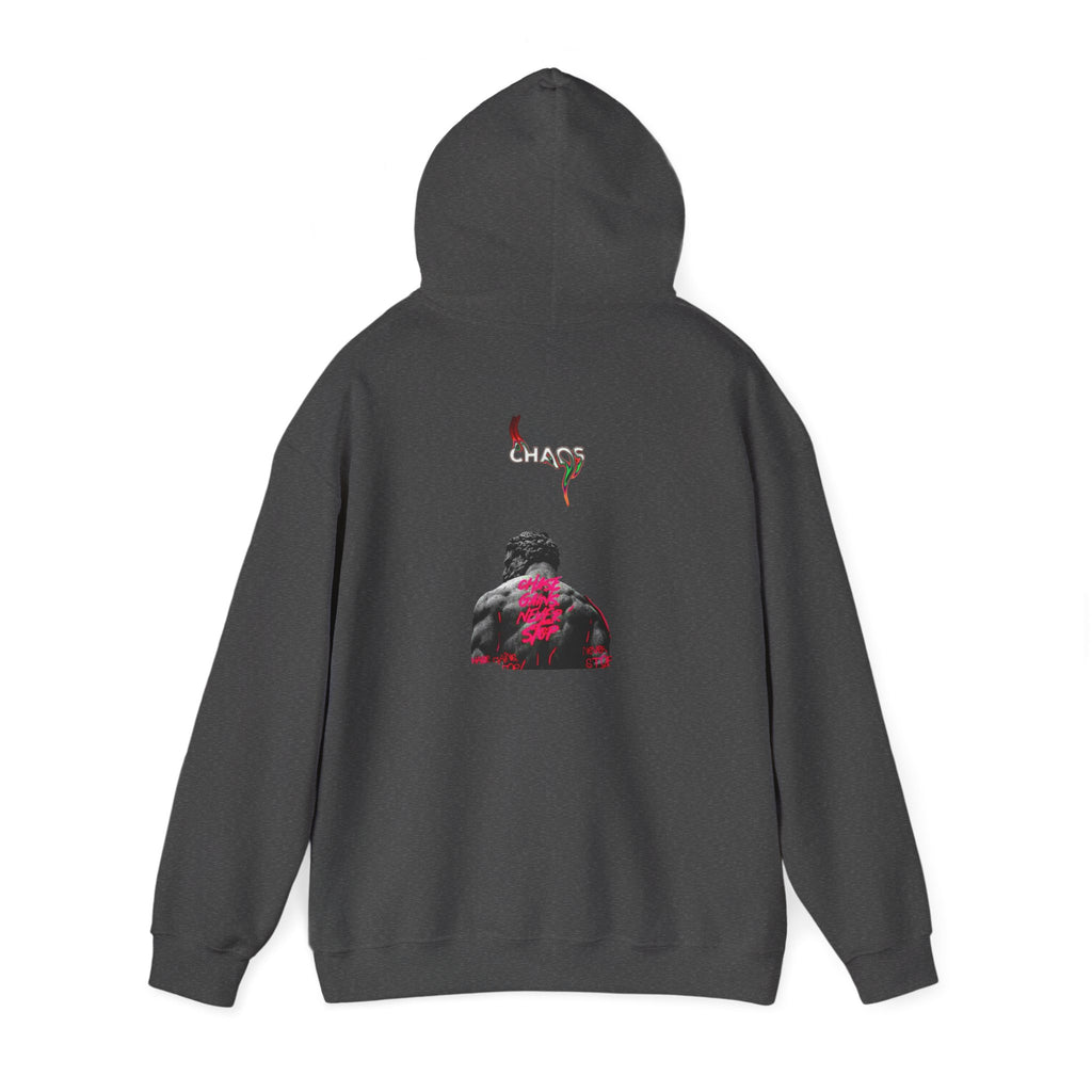 Smoky Rose Backprint Hoodie — Floral Skull Streetwear Pullover