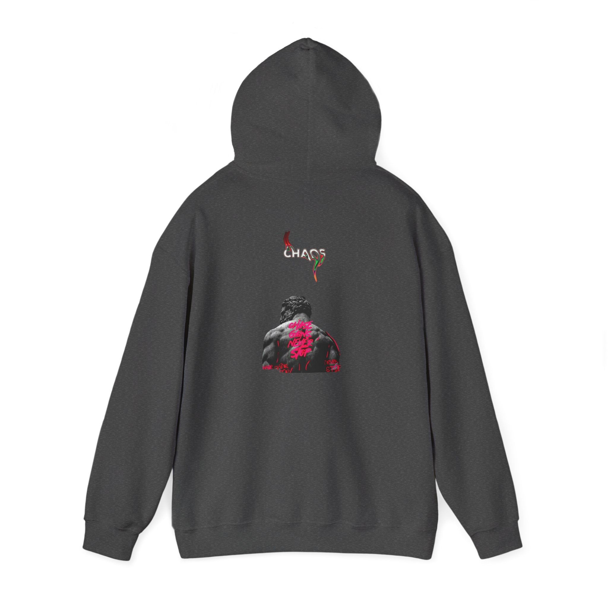 Smoky Rose Backprint Hoodie — Floral Skull Streetwear Pullover