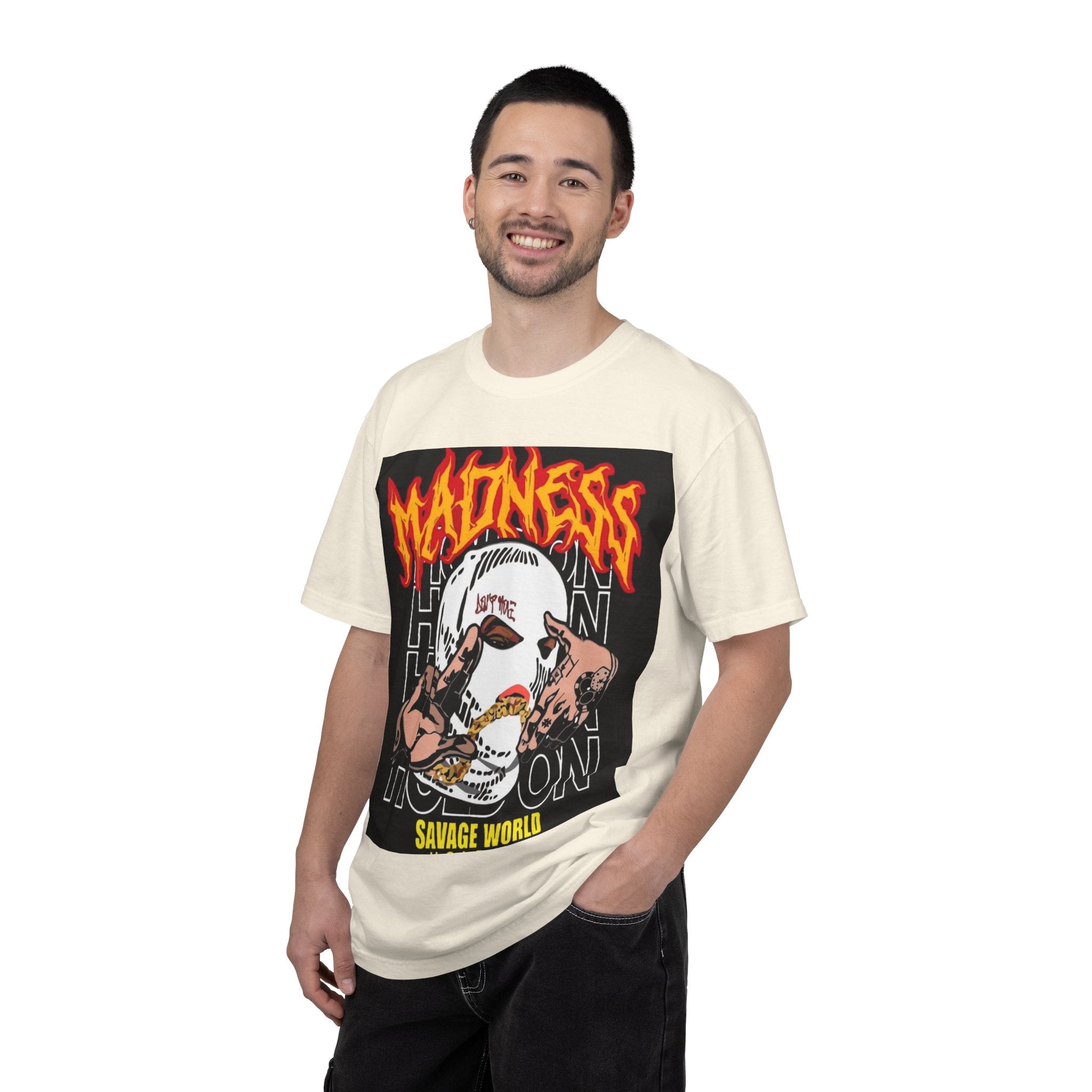 Madness Skull Graphic T-Shirt — Savage World Streetwear Tee