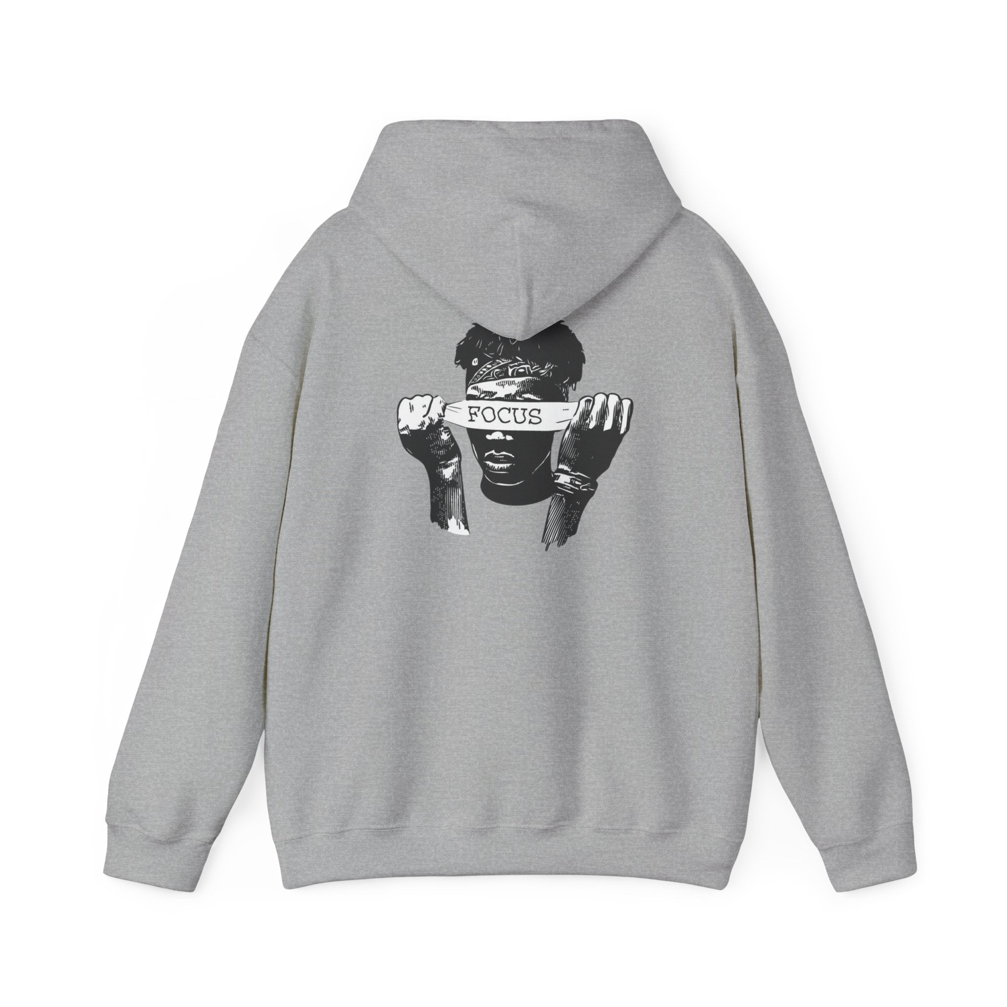 Focus Graphic Hoodie — Monochrome Motivational Streetwear