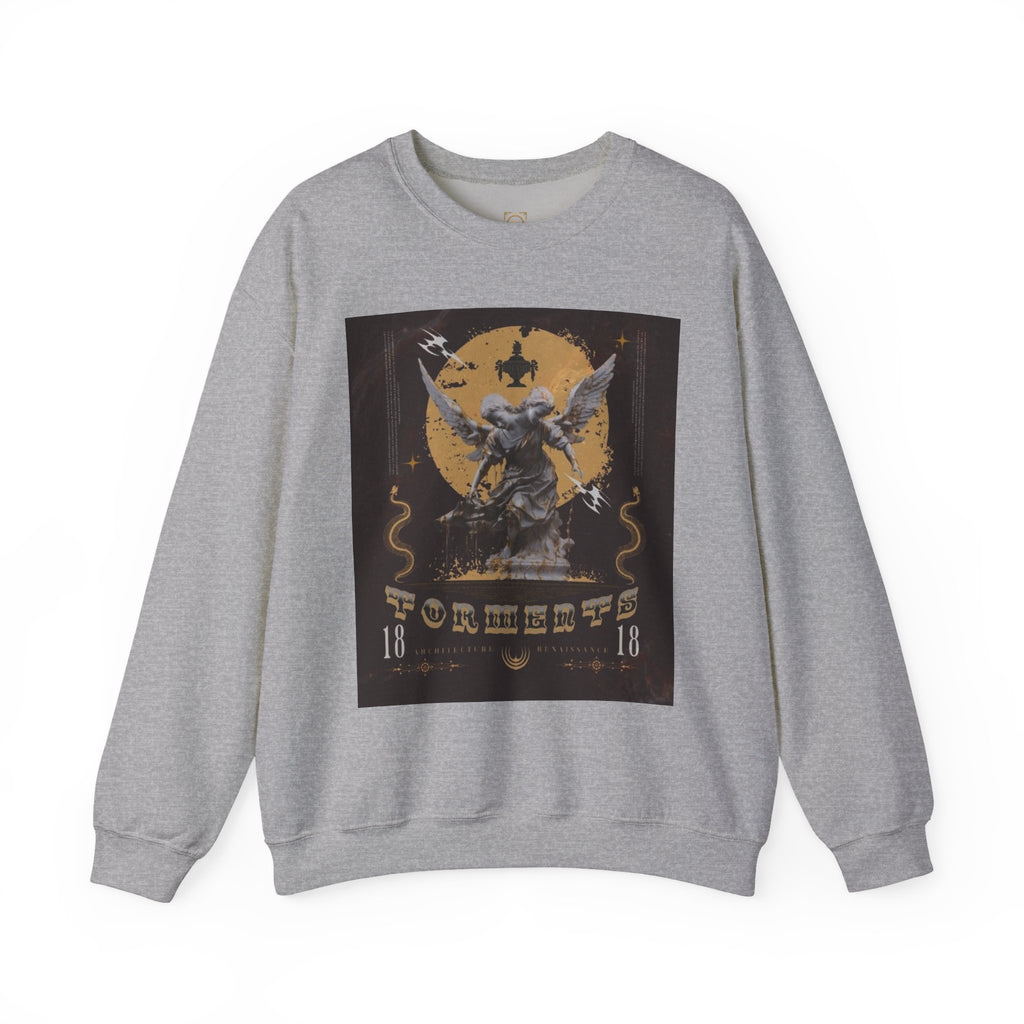 Crewneck Sweatshirt — Vintage Angel Graphic "Forgiven" Streetwear