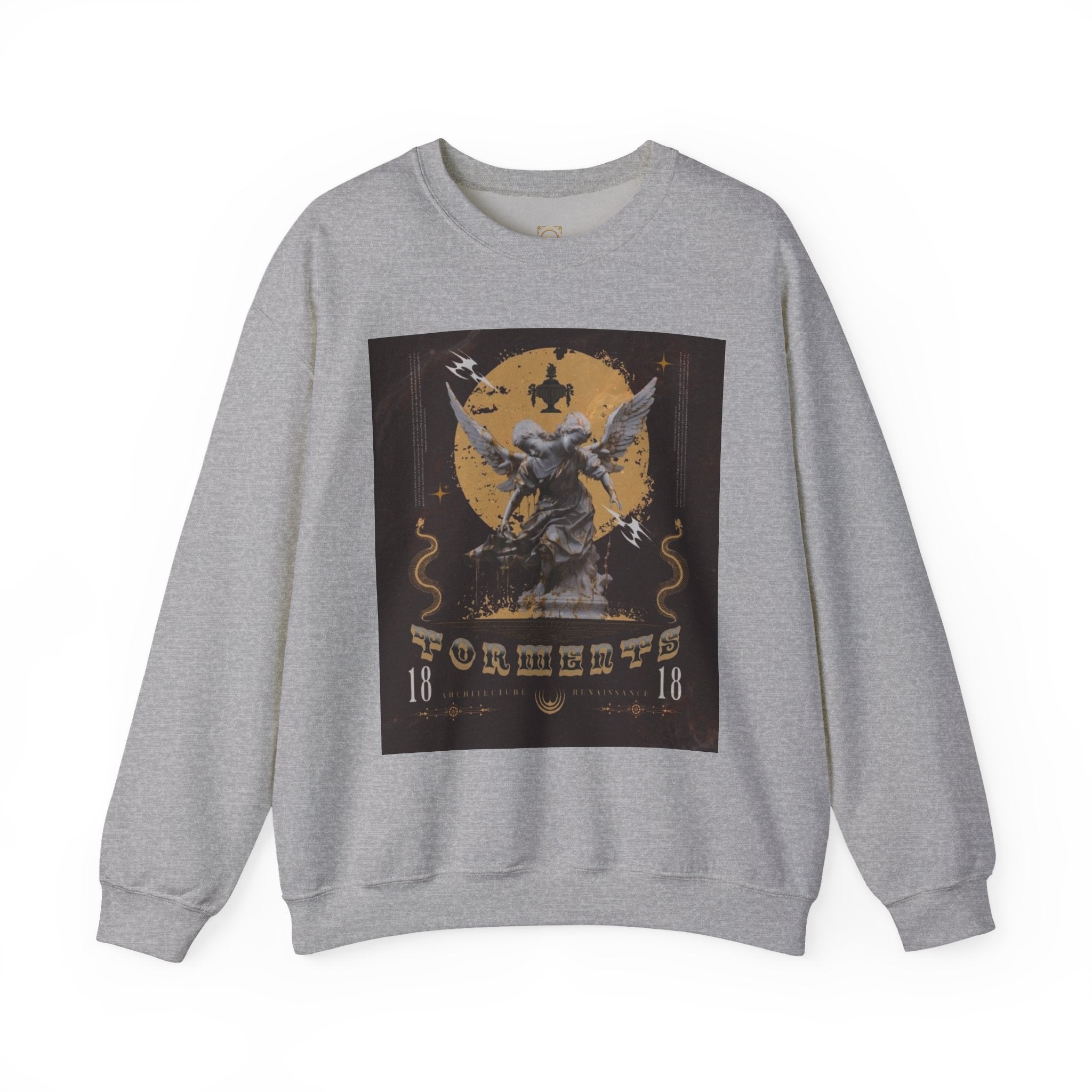 Crewneck Sweatshirt — Vintage Angel Graphic "Forgiven" Streetwear