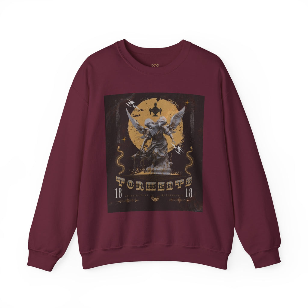 Crewneck Sweatshirt — Vintage Angel Graphic "Forgiven" Streetwear