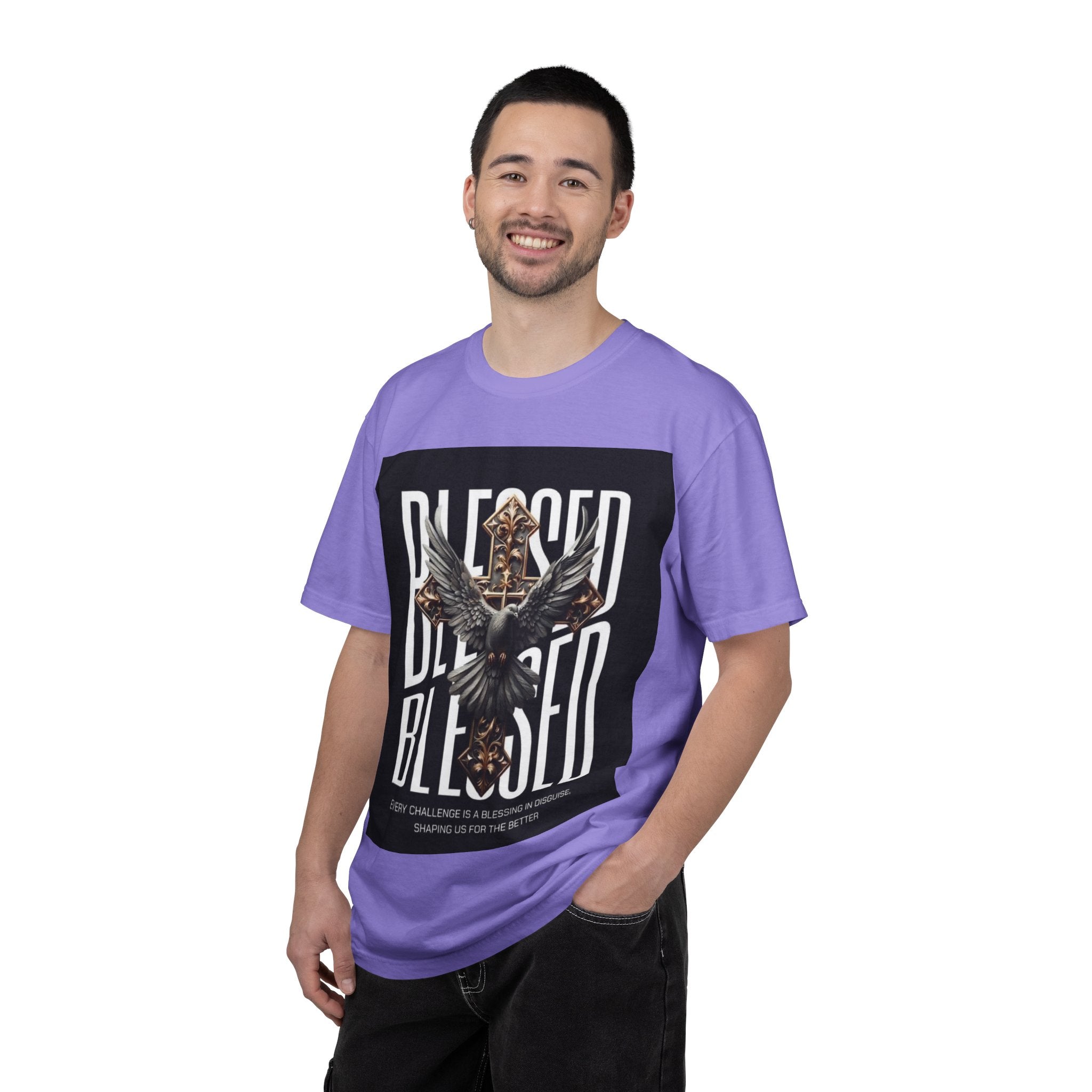 Blessed Dove Graphic T-Shirt — "BLESSED" Faith-Inspired Tee
