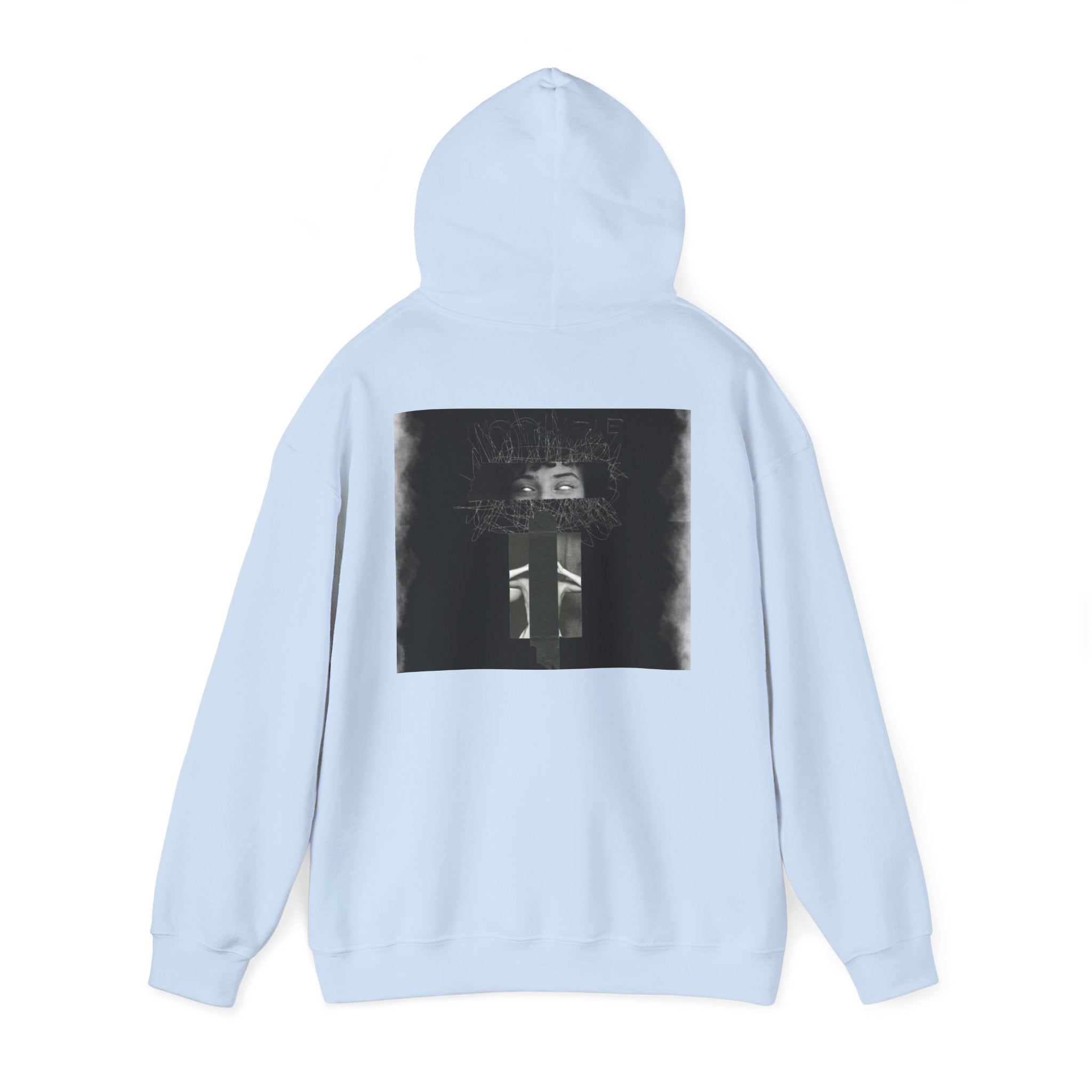 Mystic Window Hoodie — Gothic Portrait Smoke Graphic Hooded Sweatshirt