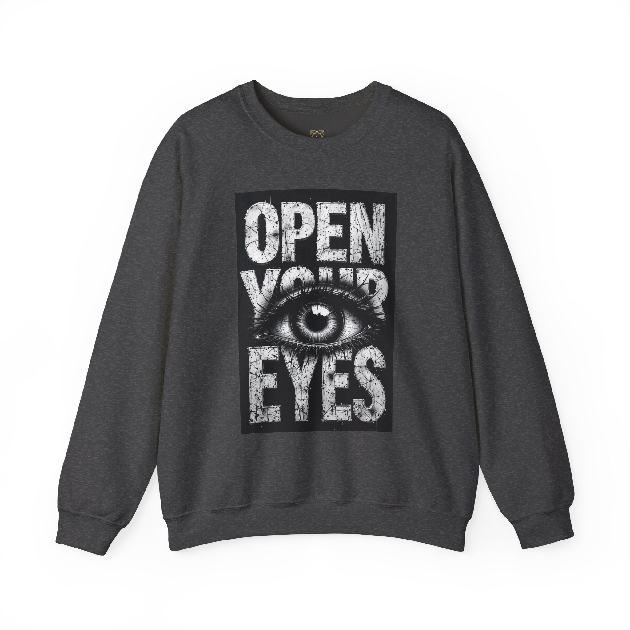 Open Your Eyes Crewneck Sweatshirt — Graphic Eye Design