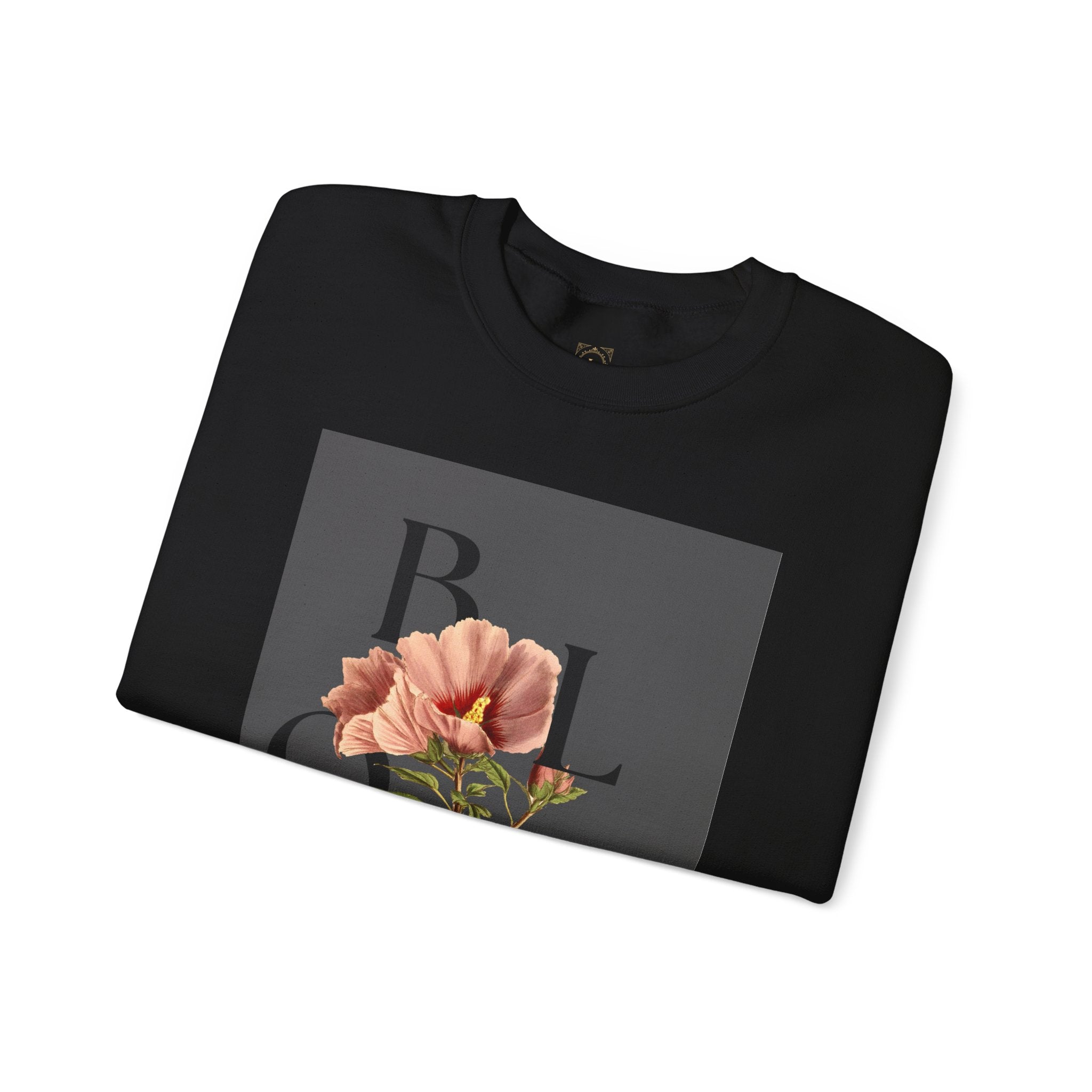 Floral Bloom Sweatshirt — Vintage Pink Flower Graphic Crewneck