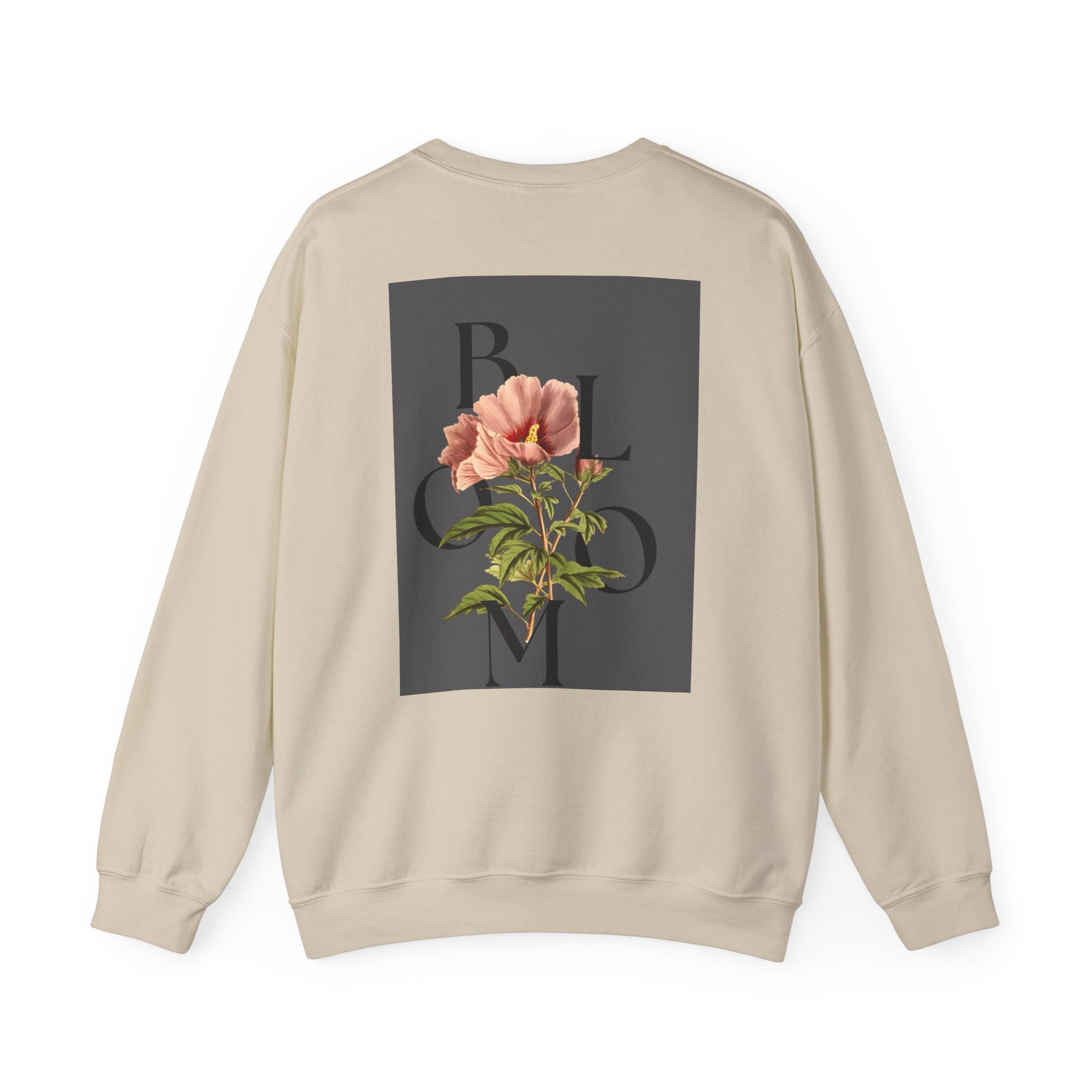 Floral Bloom Sweatshirt — Vintage Pink Flower Graphic Crewneck