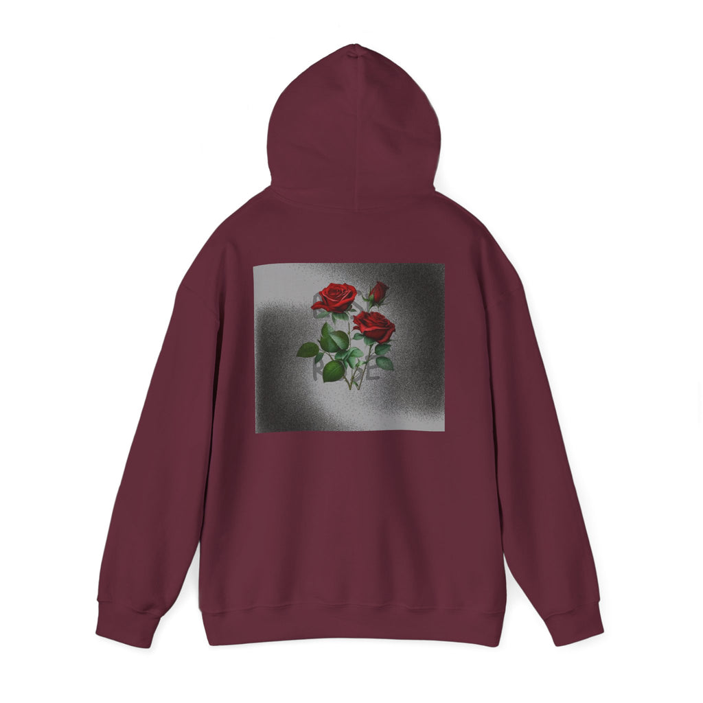 Rose Bloom Hoodie — Vintage Red Roses Graphic Pullover
