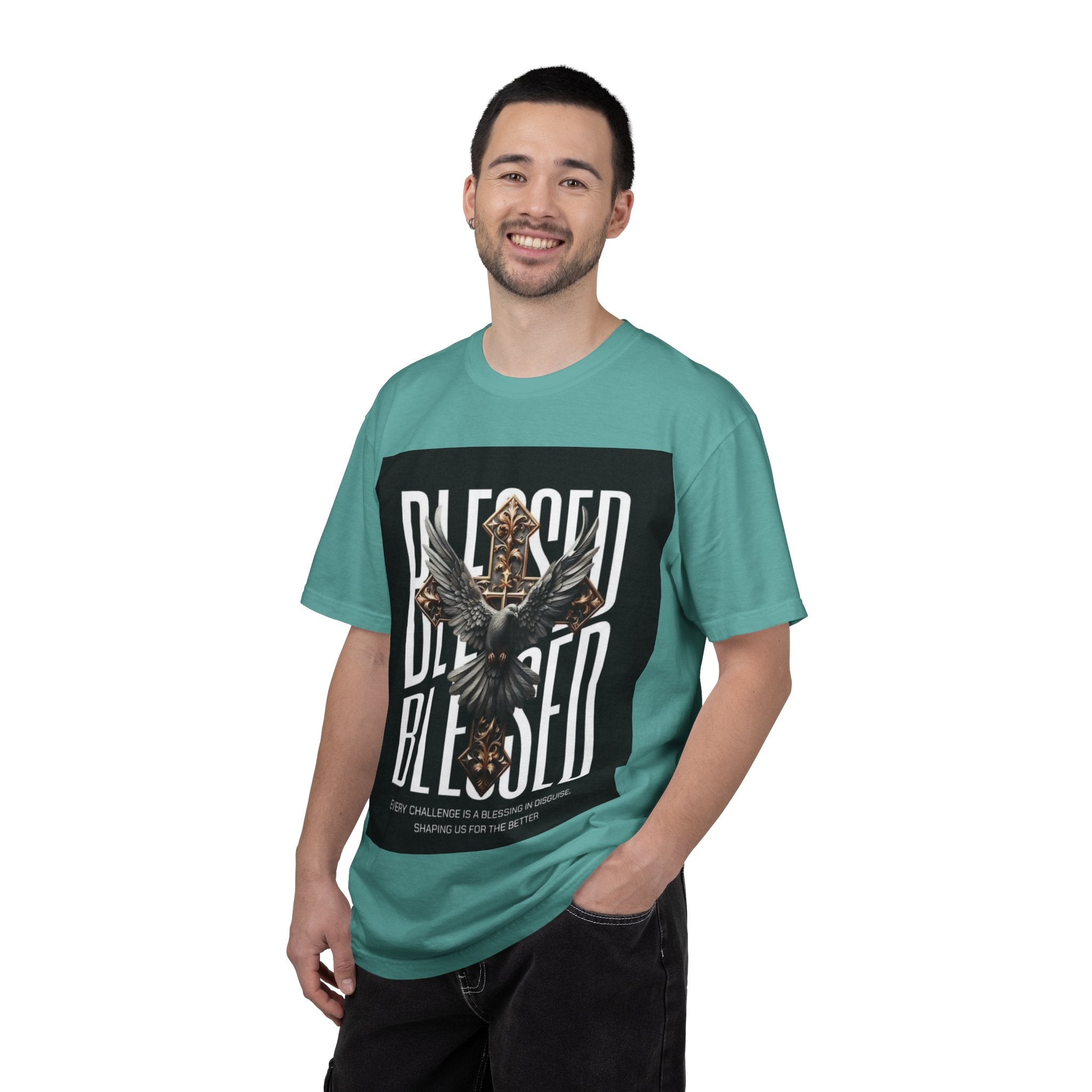 Blessed Dove Graphic T-Shirt — "BLESSED" Faith-Inspired Tee