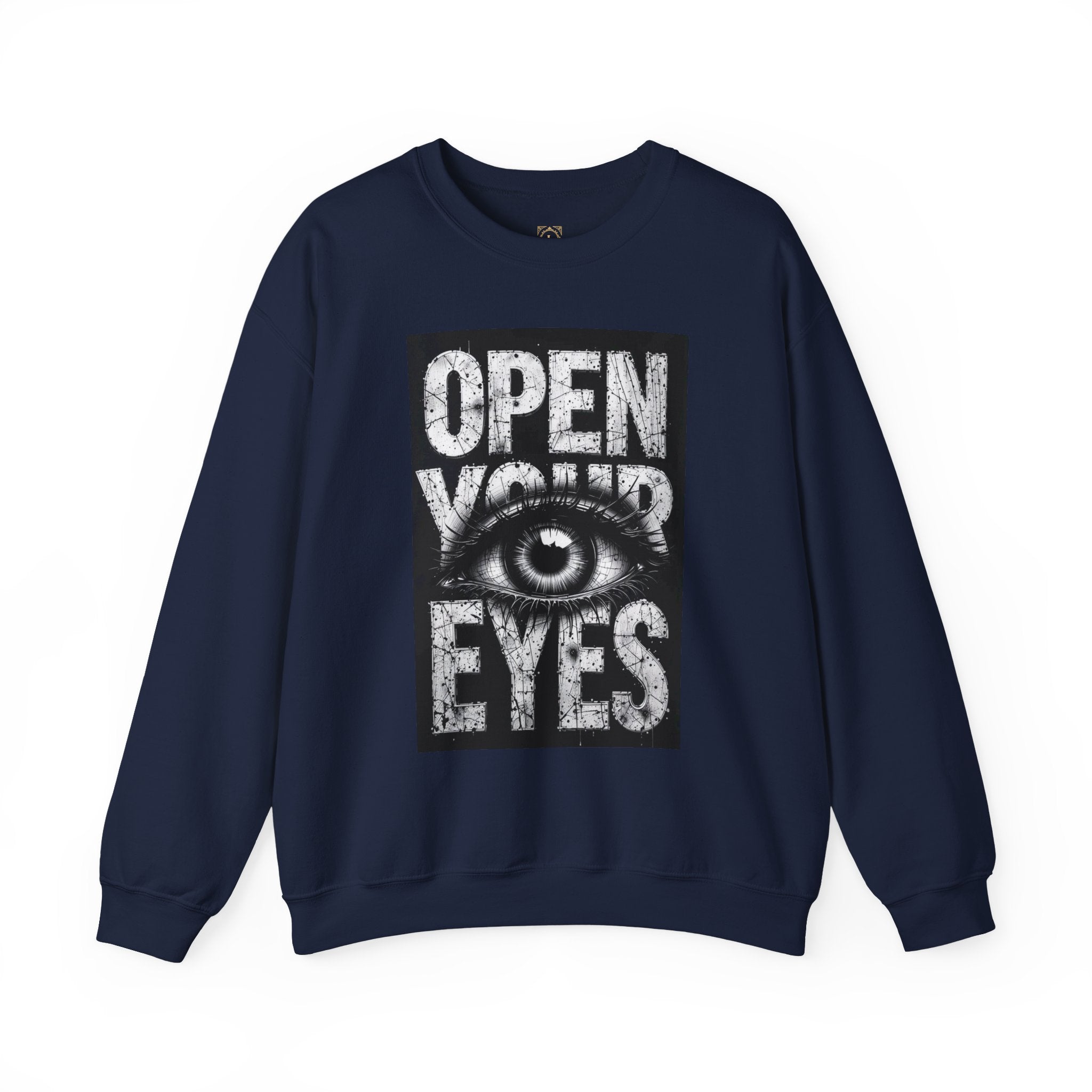 Open Your Eyes Crewneck Sweatshirt — Graphic Eye Design