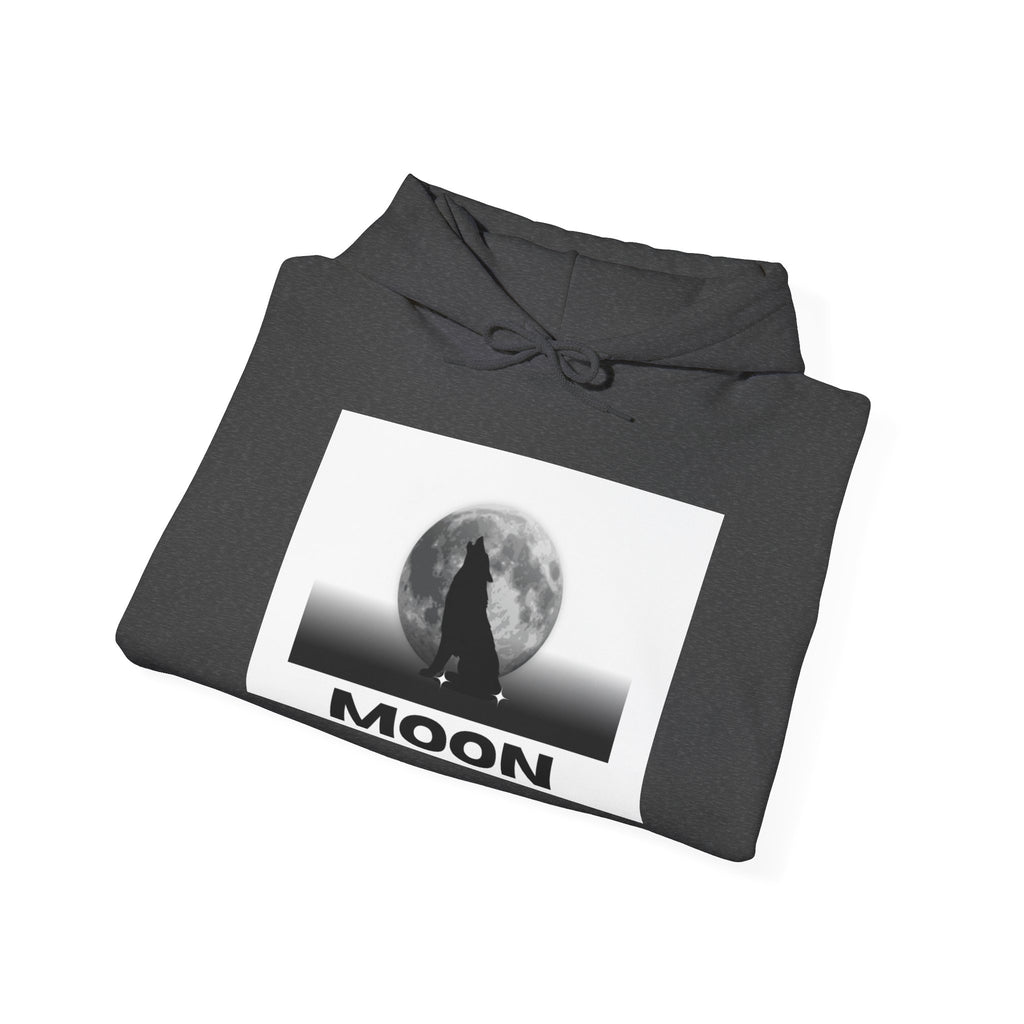 Moon Wolf Hoodie - Silhouette Moon Graphic Sweatshirt
