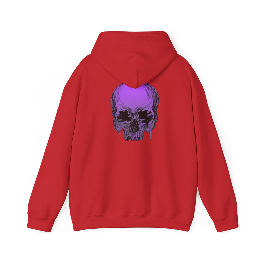 Purple Drip Skull Hoodie — Gothic Streetwear Pullover