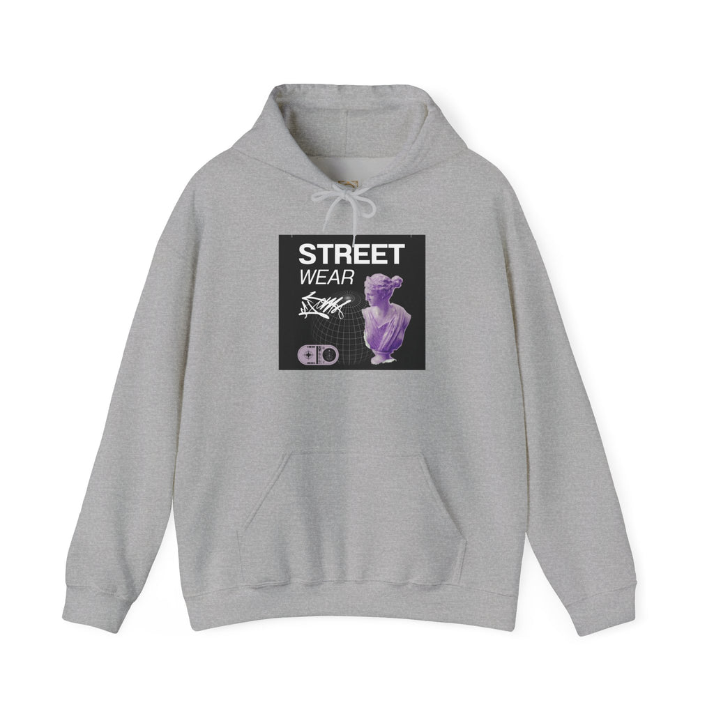 Streetwear Hoodie — 'STREET WEAR' Vaporwave Statue Graphic Pullover