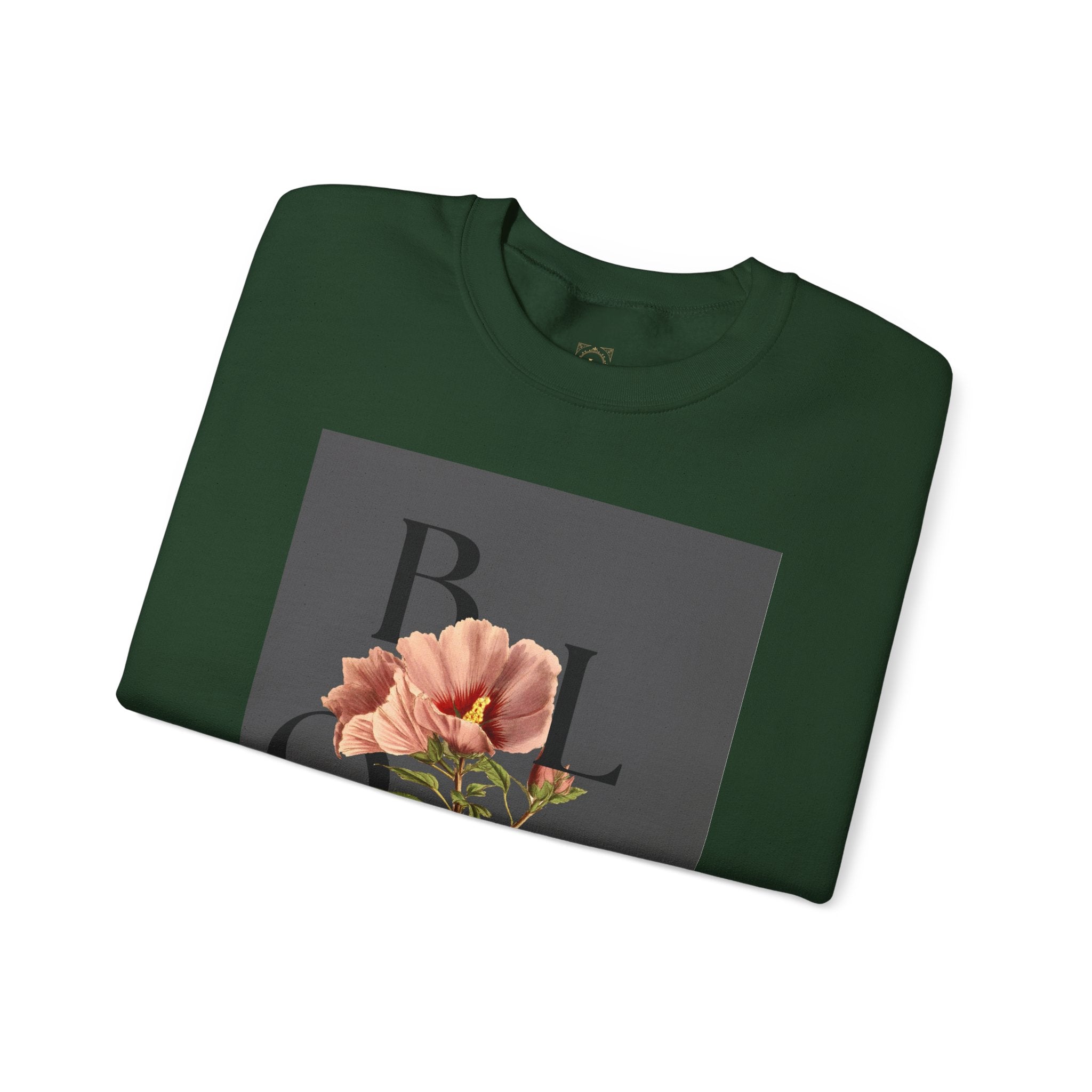 Floral Bloom Sweatshirt — Vintage Pink Flower Graphic Crewneck