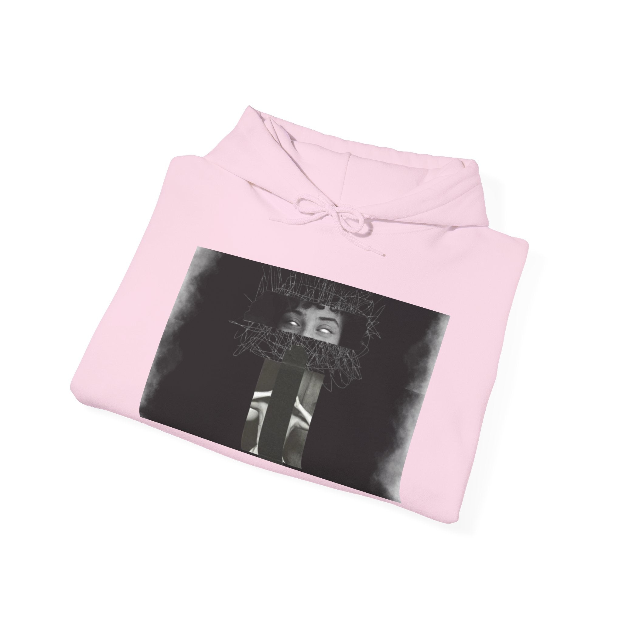 Mystic Window Hoodie — Gothic Portrait Smoke Graphic Hooded Sweatshirt