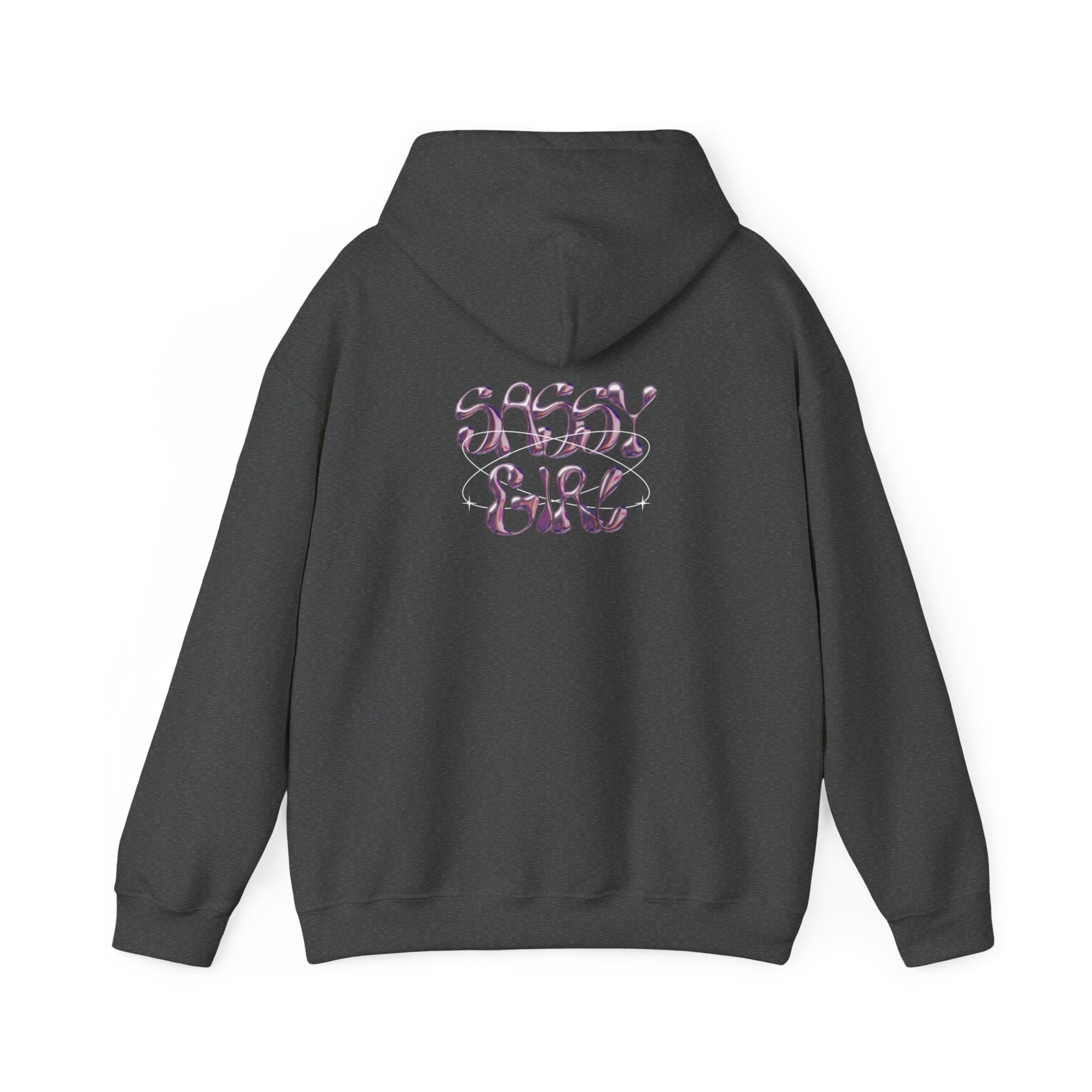 Hoodie — "Shady Girl" Retro Pink Marble Graphic Hoodie