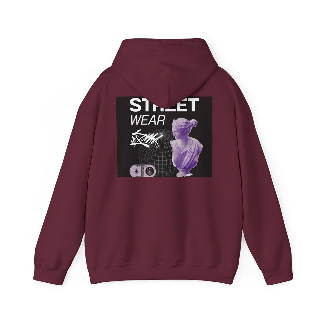 Streetwear Hoodie — 'STREET WEAR' Vaporwave Statue Graphic Pullover