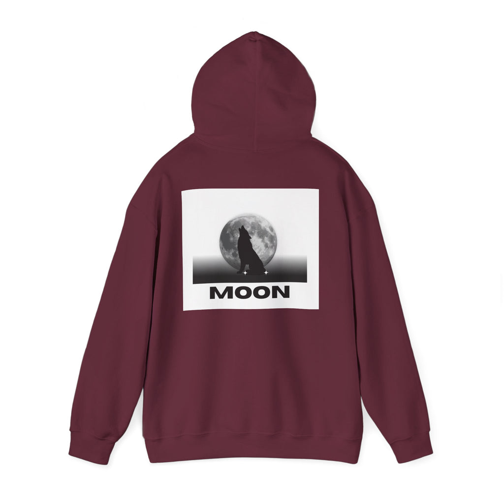 Moon Wolf Hoodie - Silhouette Moon Graphic Sweatshirt