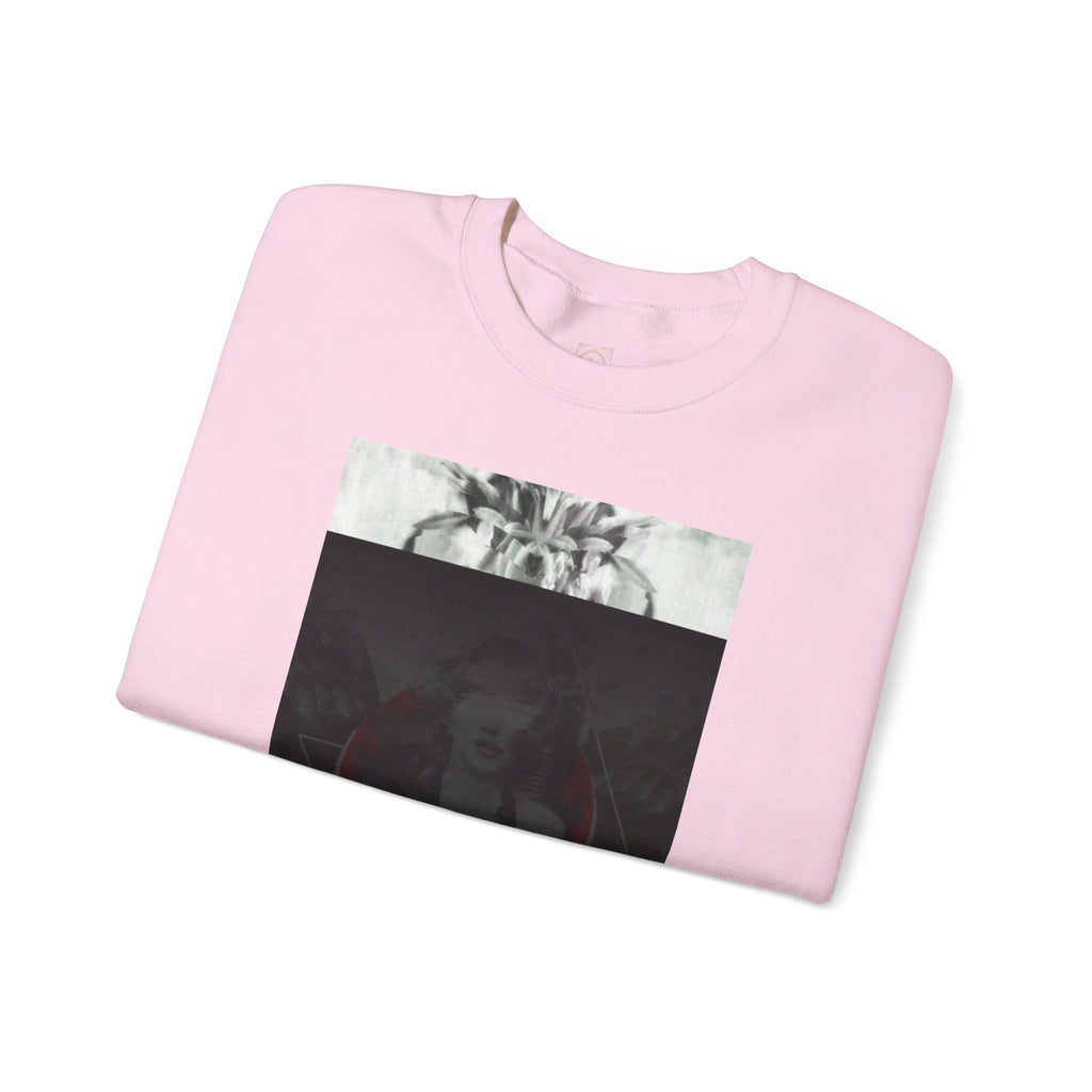 Crewneck Sweatshirt — Dark Abstract Chest Print with 'Legaciess' Gold Back Logo