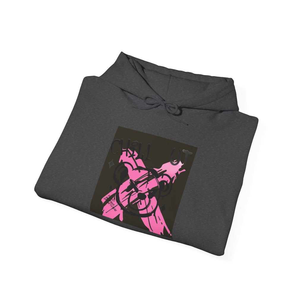 Crossed Guns Hoodie – Pink Retro Graphic Hooded Sweatshirt