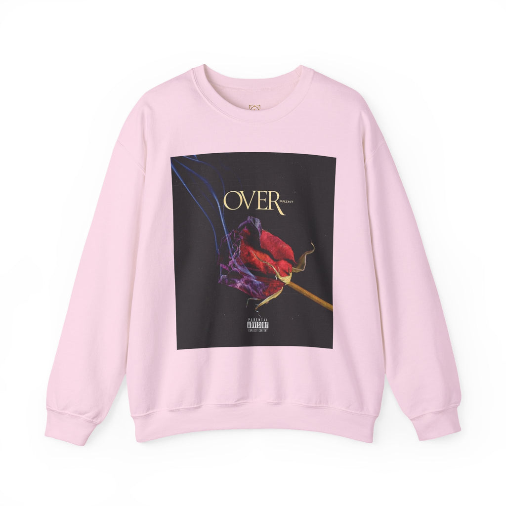 Crewneck Sweatshirt - "OVER" Rose Graphic with Legaciess Gold Logo