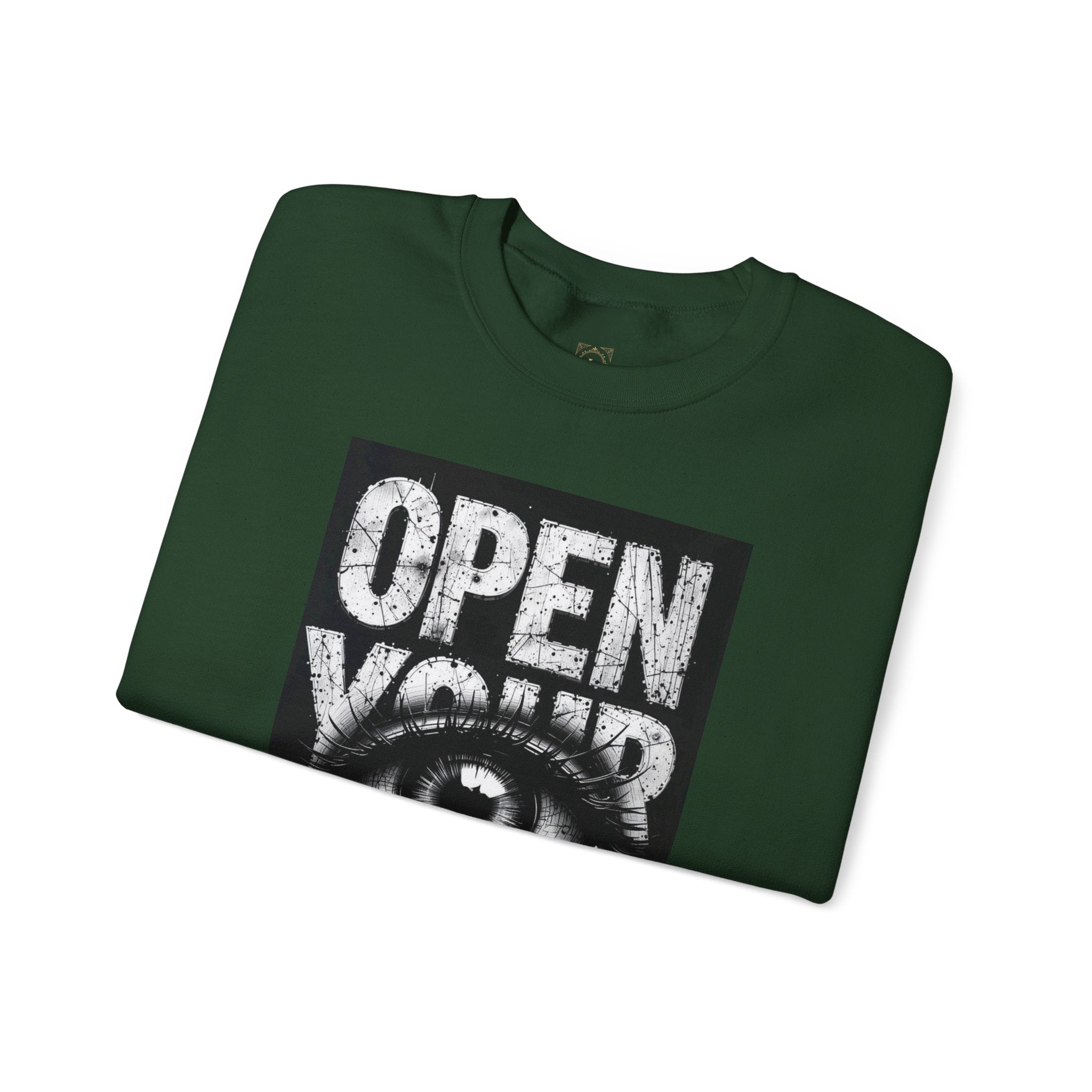 Open Your Eyes Crewneck Sweatshirt — Graphic Eye Design