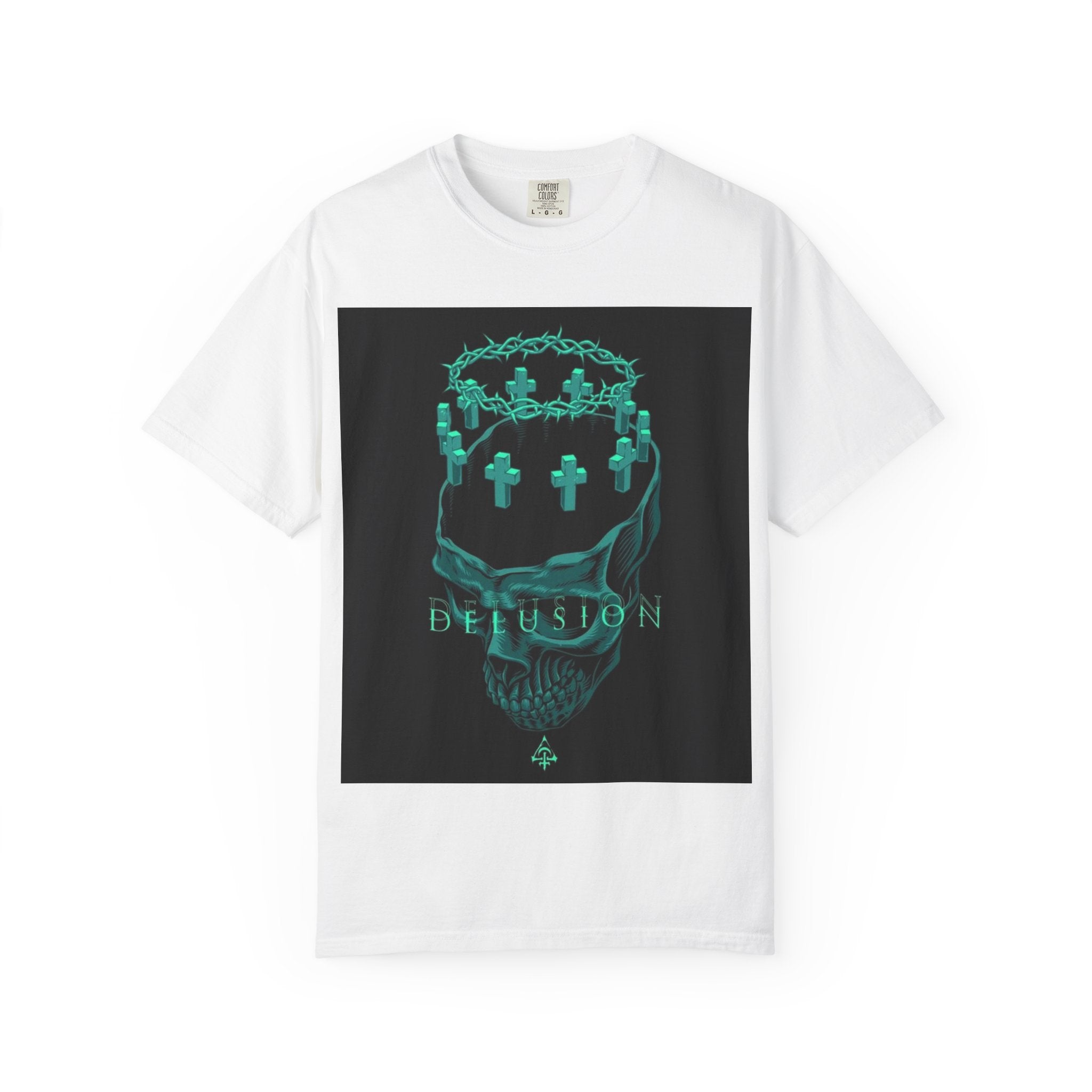 Skull Crown Tee — 'Delusion' Gothic Graphic T-Shirt