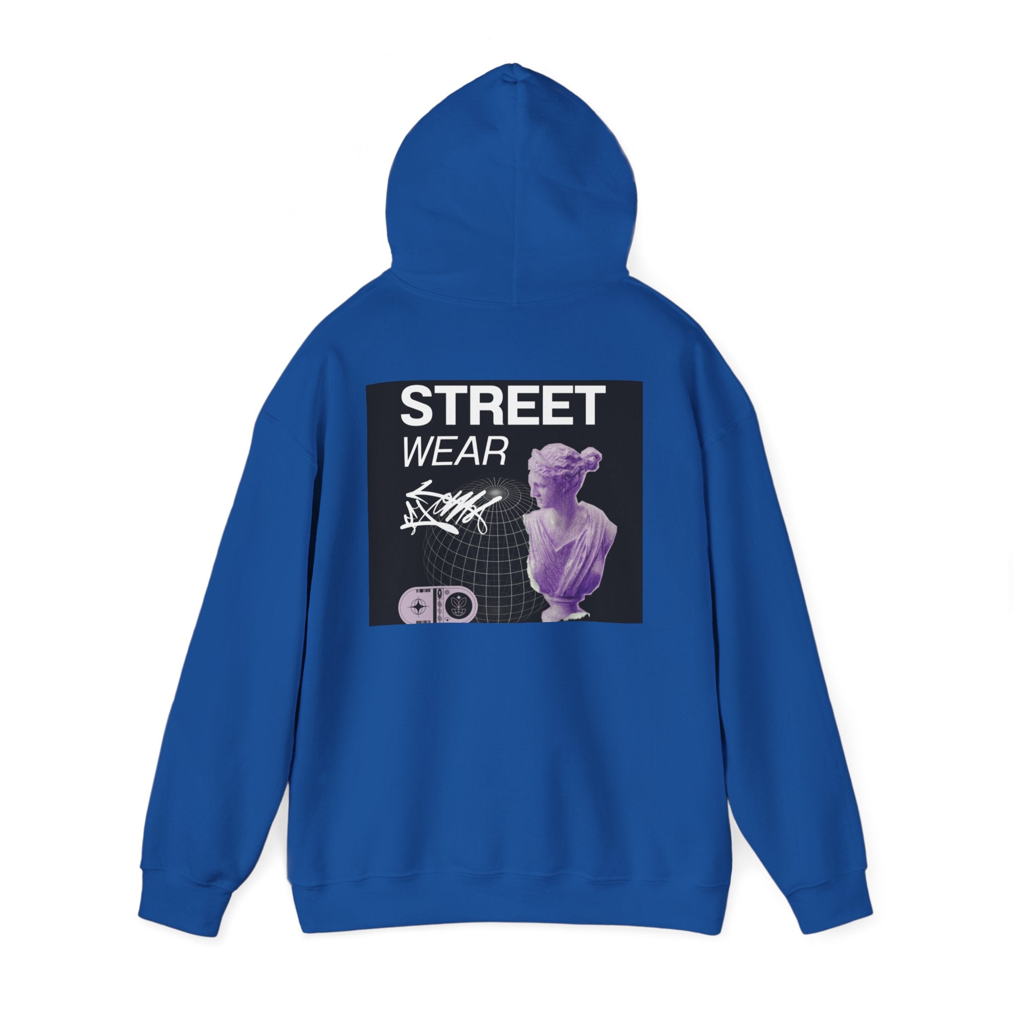 Streetwear Hoodie — 'STREET WEAR' Vaporwave Statue Graphic Pullover