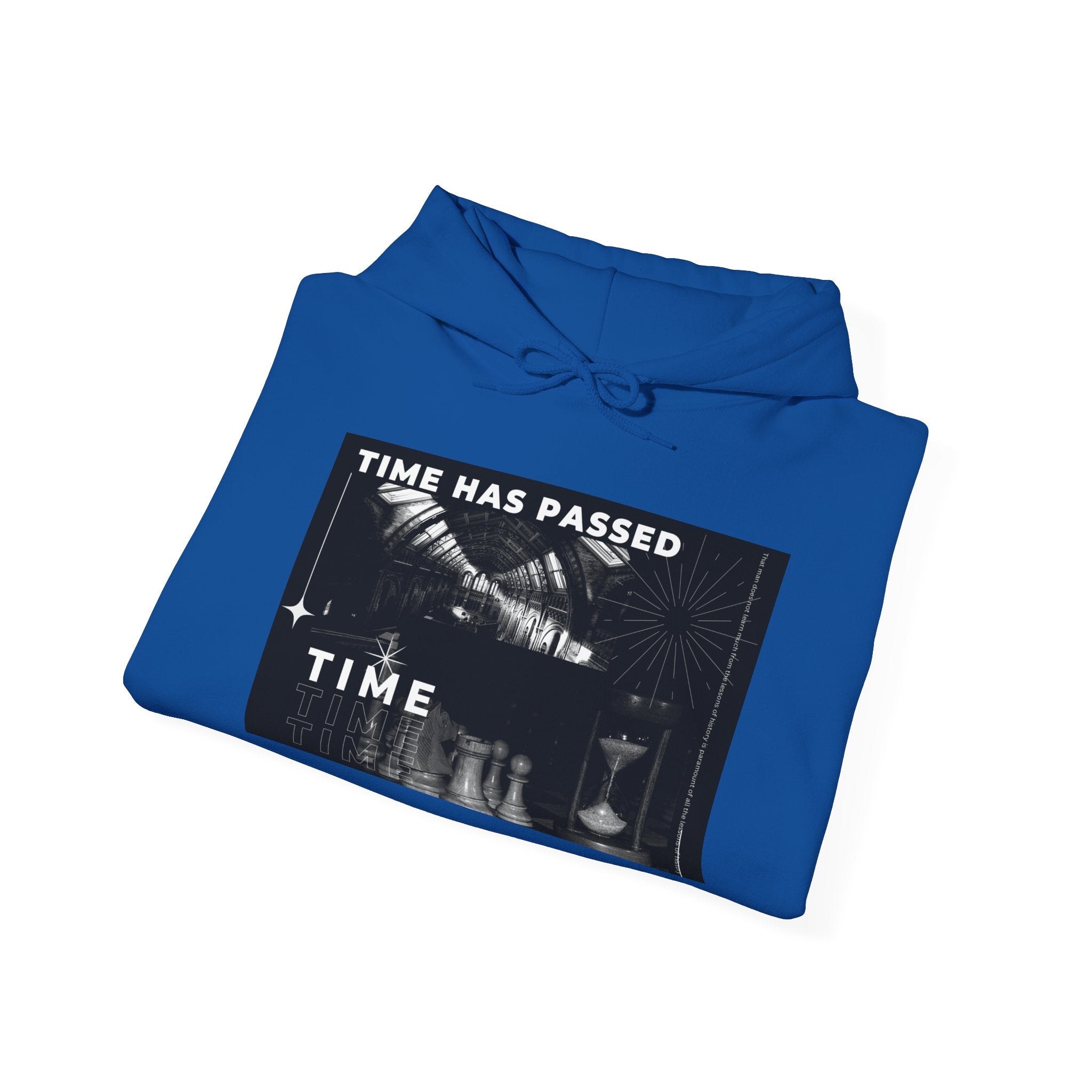 Time Has Passed Hoodie — Vintage Chess Graphic Hooded Sweatshirt