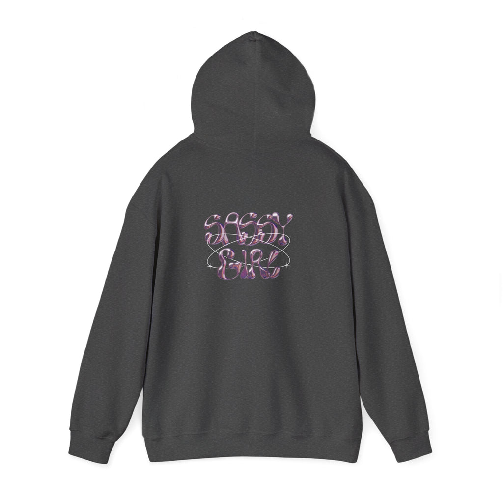 Hoodie — "Shady Girl" Retro Pink Marble Graphic Hoodie