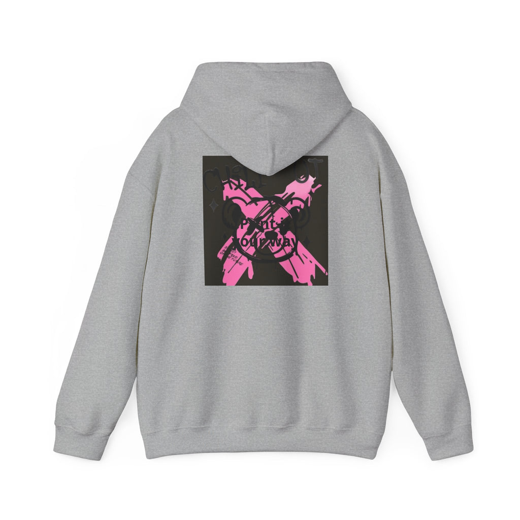 Crossed Guns Hoodie – Pink Retro Graphic Hooded Sweatshirt