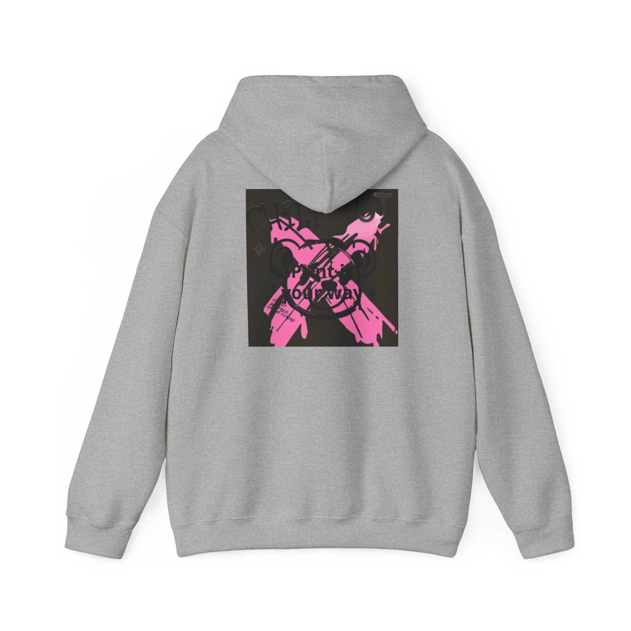 Crossed Guns Hoodie – Pink Retro Graphic Hooded Sweatshirt