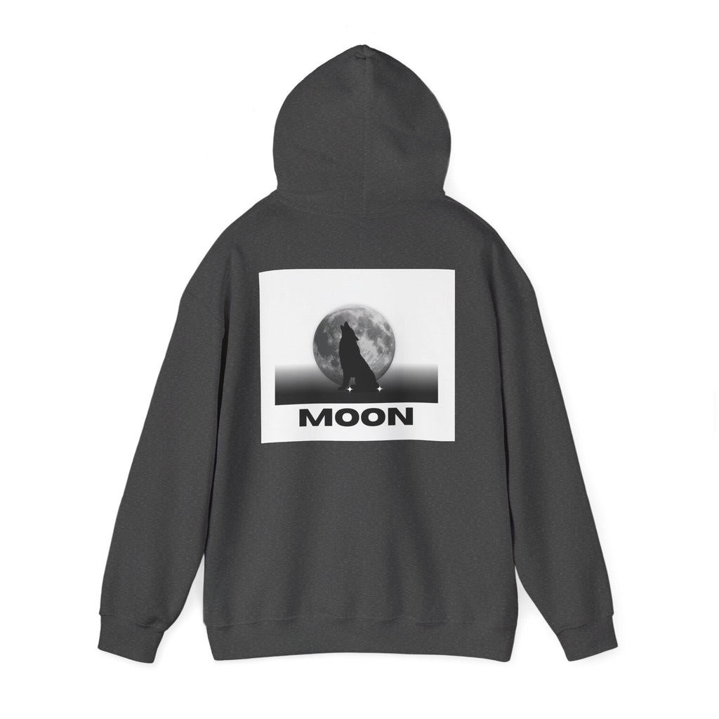 Moon Wolf Hoodie - Silhouette Moon Graphic Sweatshirt