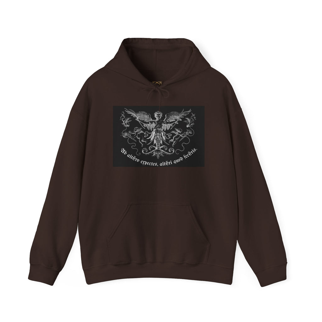 Phoenix Crest Hoodie — "We alone create, alone save, alone" Gothic Graphic Sweatshirt