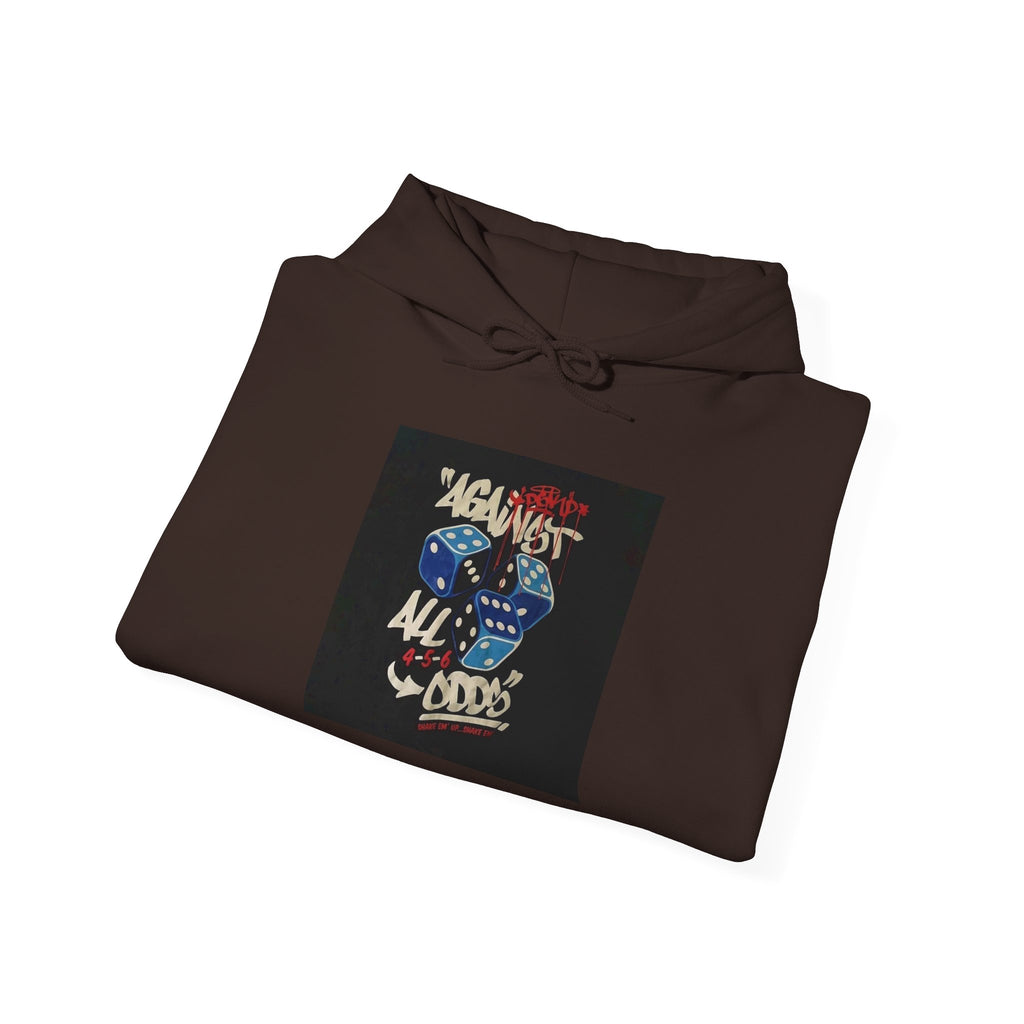 Against All Odds Hoodie — Vintage Dice Graphic Pullover