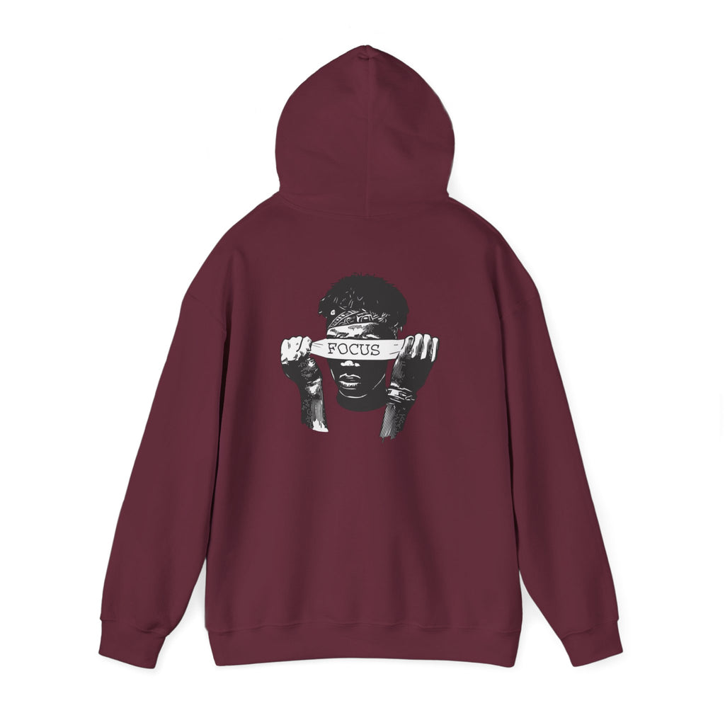 Focus Graphic Hoodie — Monochrome Motivational Streetwear